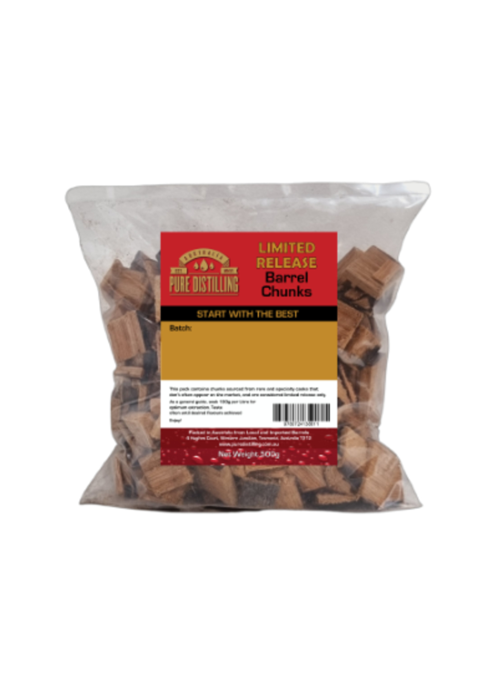 Pure distilling Pure Distilling Barrel Chunks Limited Release 500g Mariposa Bourbon