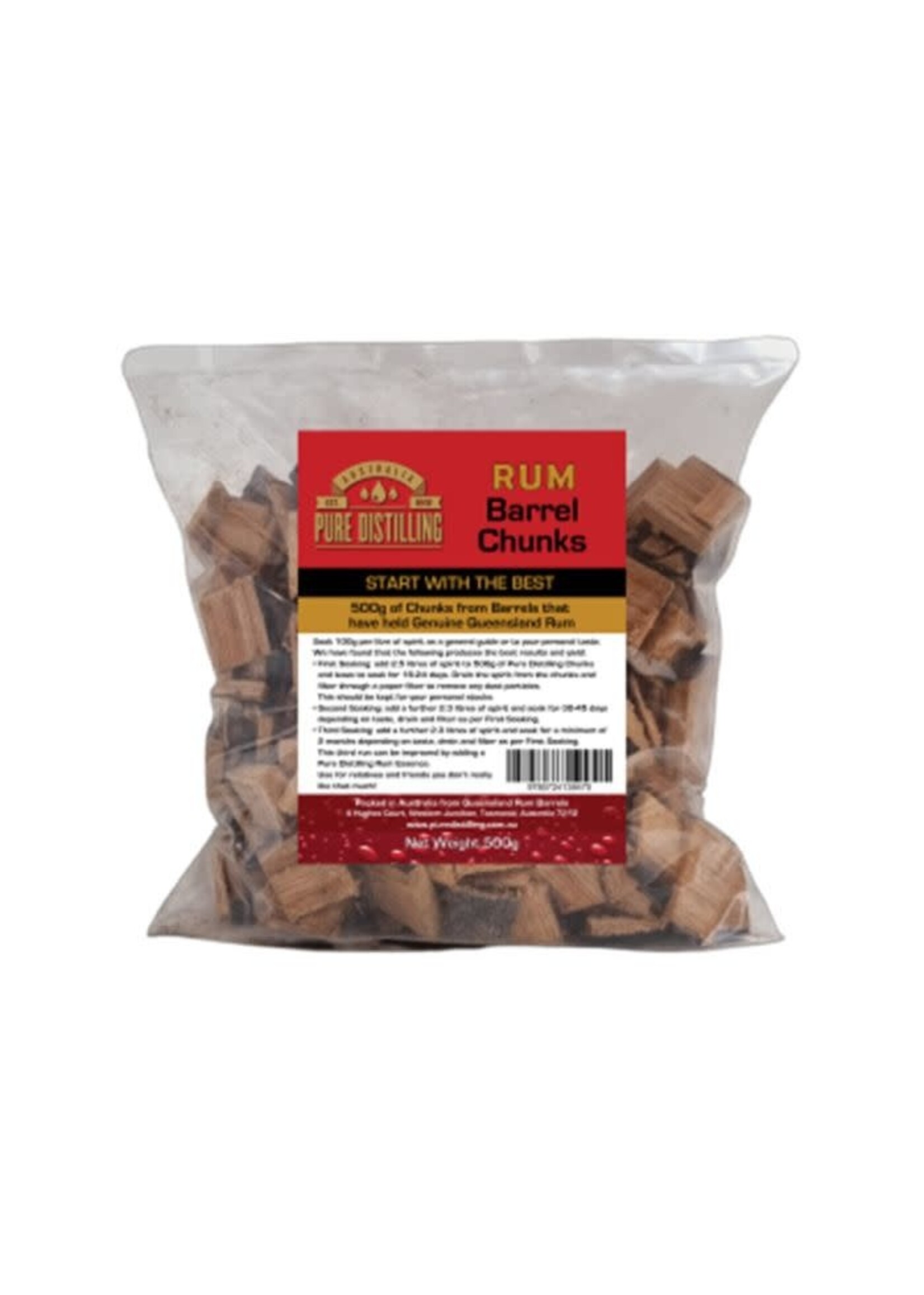 Pure distilling Pure Distilling Barrel Chunks Rum 500g