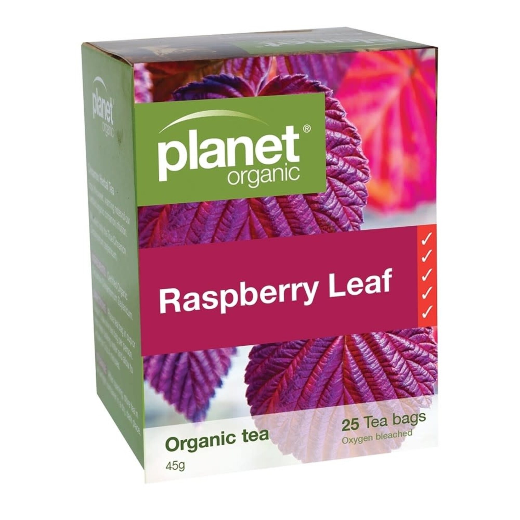 Planet Organic Planet Organic Herbal Tea Bags 25 Raspberry Leaf