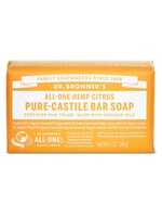 Dr Bronners Dr Bronners Organic Pure Castile Bar Soap Citrus 140g (Yellow)