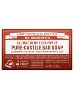 Dr Bronners Dr Bronners Organic Pure Castile Bar Soap Eucalyptus 140g ( Brown)