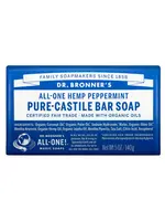 Dr Bronners Dr Bronners Organic Pure Castile Bar Soap Peppermint 140 g ( Dark Blue)