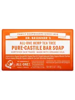 Dr Bronners Dr Bronners Organic Pure Castile Bar Soap Tea Tree 140g ( Orange)