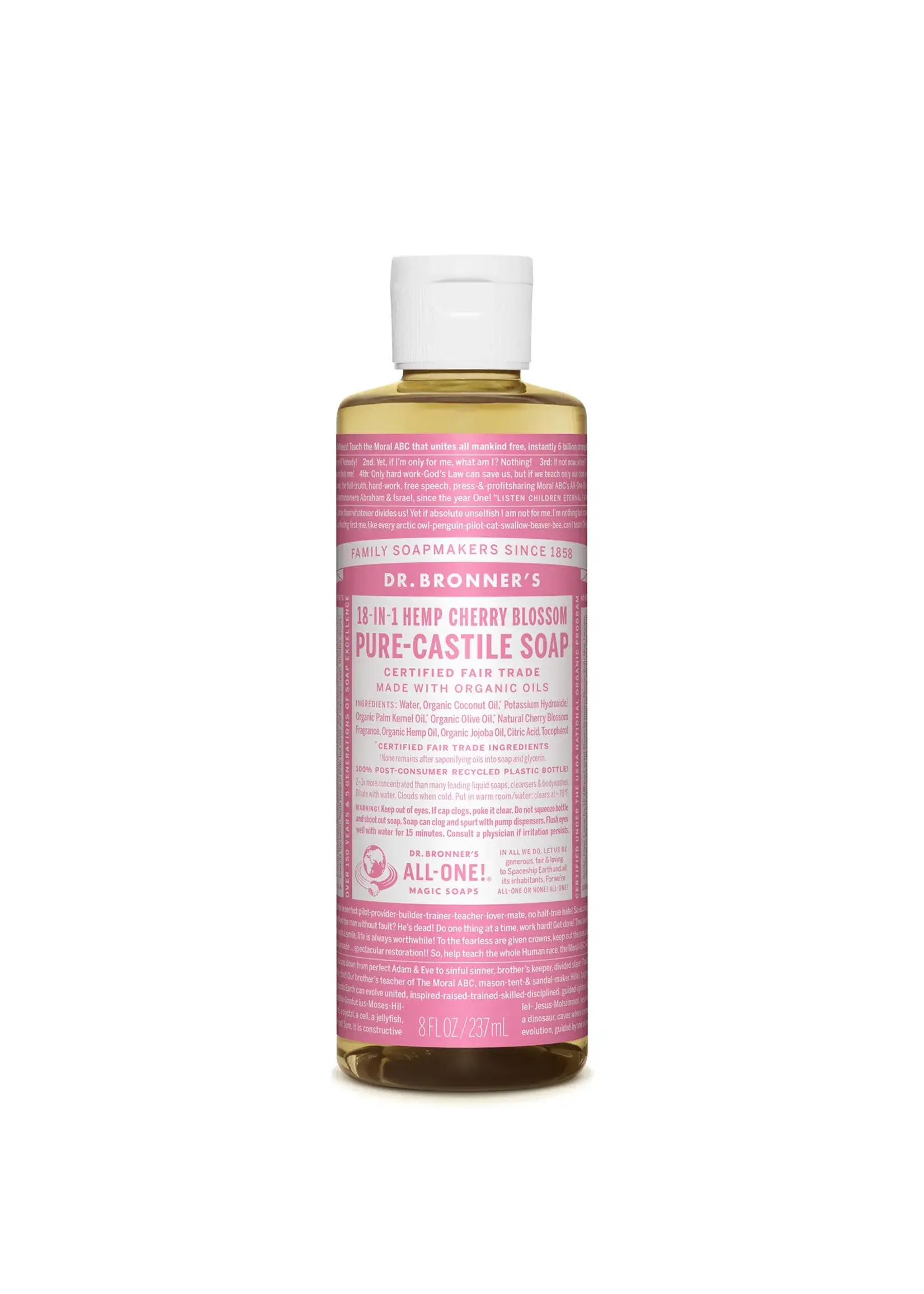 Dr Bronners Dr Bronners Organic Pure Castile Liquid Soap Cherry Blossom 237ml ( Pink)