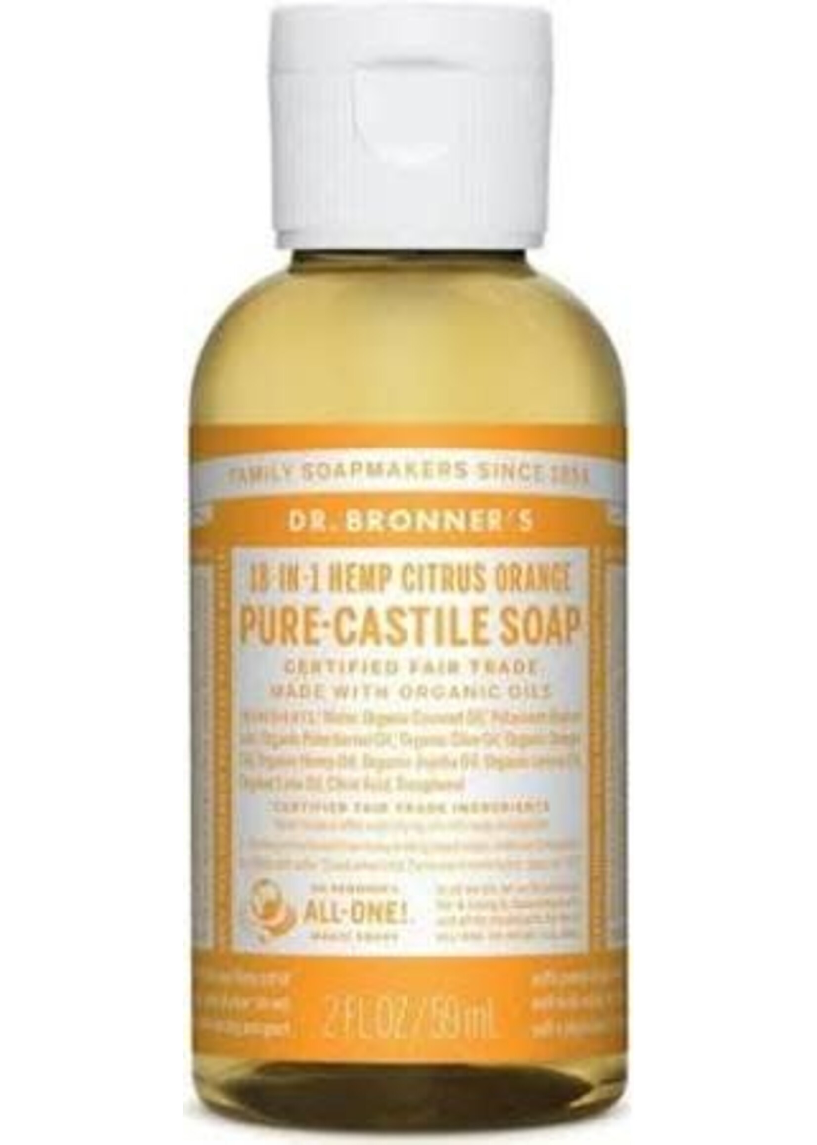 Dr Bronners Dr Bronners Organic Pure Castile Liquid Soap Citrus  59ml ( Yellow)