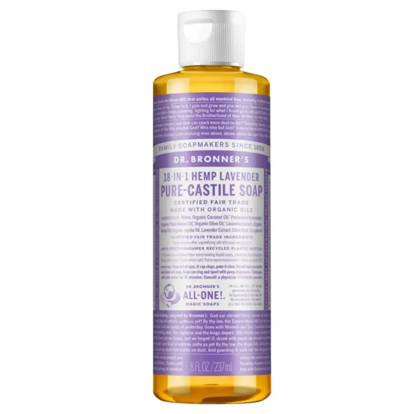 Dr Bronners Dr Bronners Organic Pure Castile Liquid Soap Lavender 237ml (Purple)