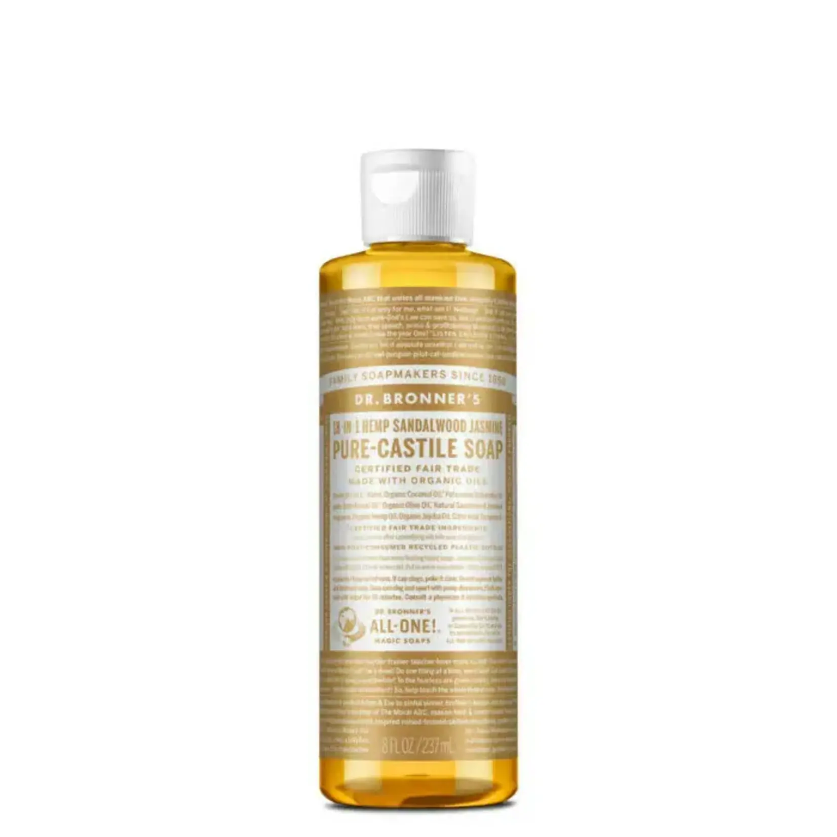 Dr Bronners Dr Bronners Organic Pure Castile Liquid Soap Sandalwood & Jasmine 237ml (Beige)