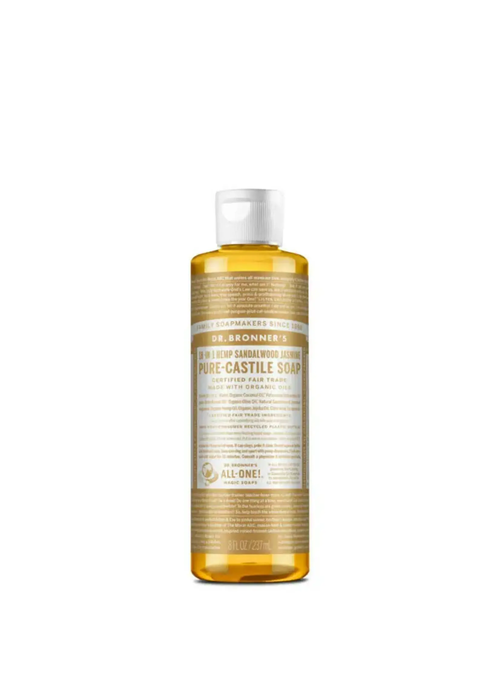 Dr Bronners Dr Bronners Organic Pure Castile Liquid Soap Sandalwood & Jasmine 237ml (Beige)