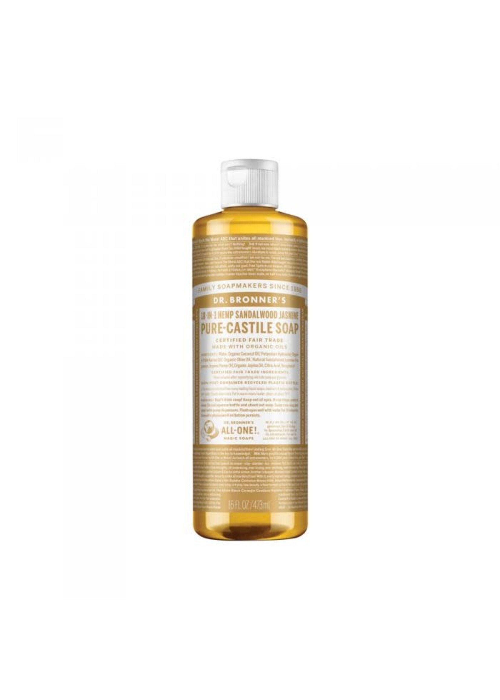 Dr Bronners Dr Bronners Organic Pure Castile Liquid Soap Sandalwood & Jasmine  473 ml (Beige)