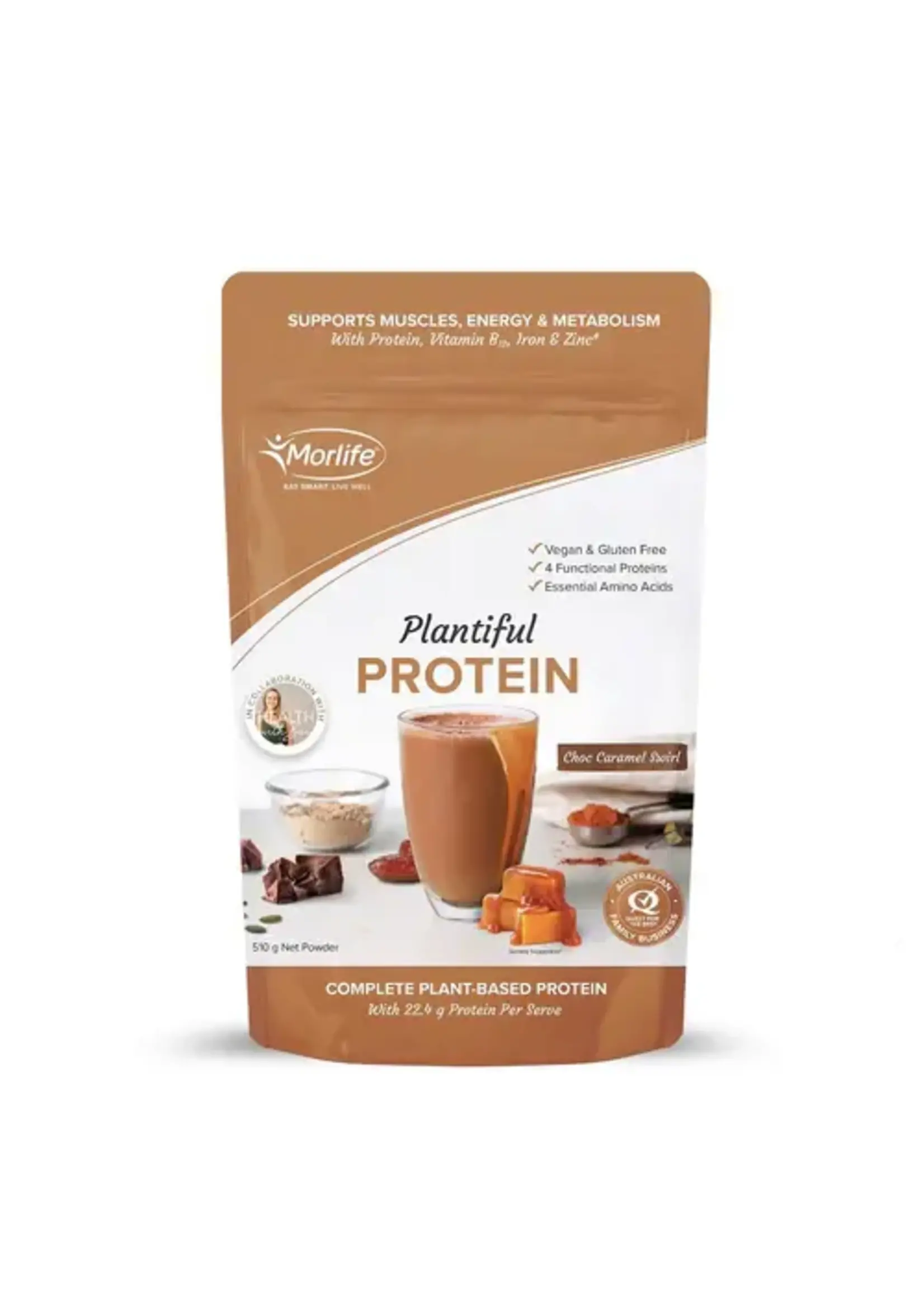 MORLIFE Morlife Plantiful Protein Choc Caramel Swirl 440gms
