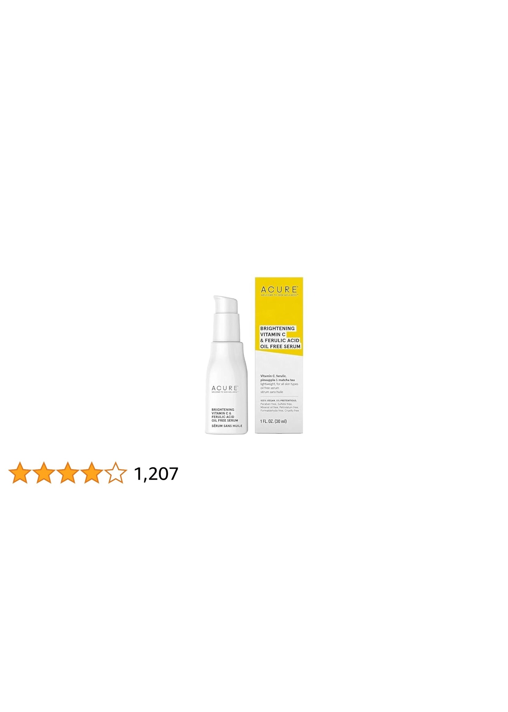 Acure Acure Brightening Vitamin C & Ferulic Acid Serum 10ml