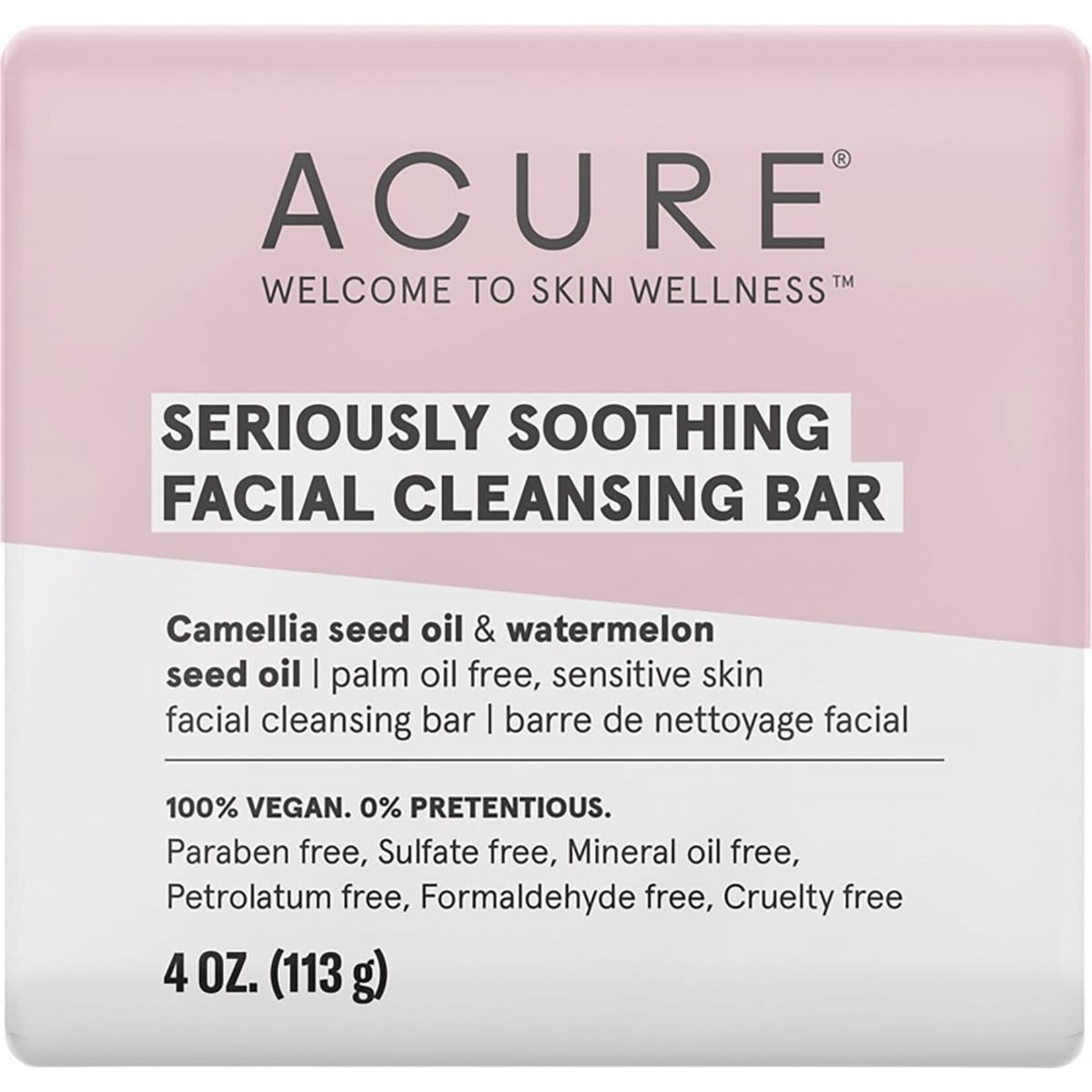 Acure Acure Seriously Soothing Facial Cleansing Bar 113g