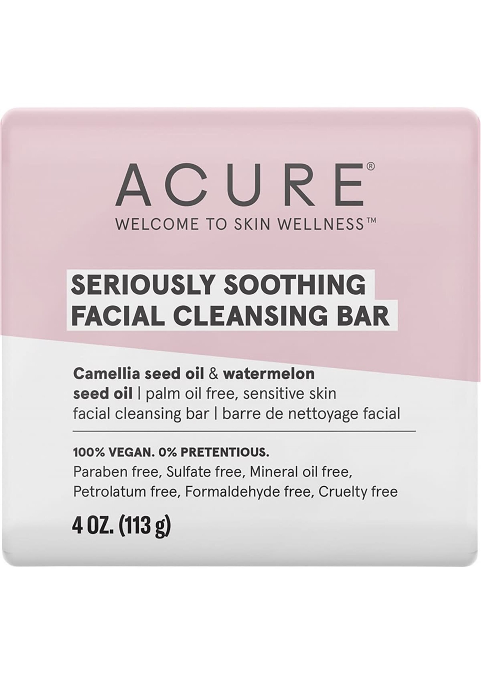 Acure Acure Seriously Soothing Facial Cleansing Bar 113g
