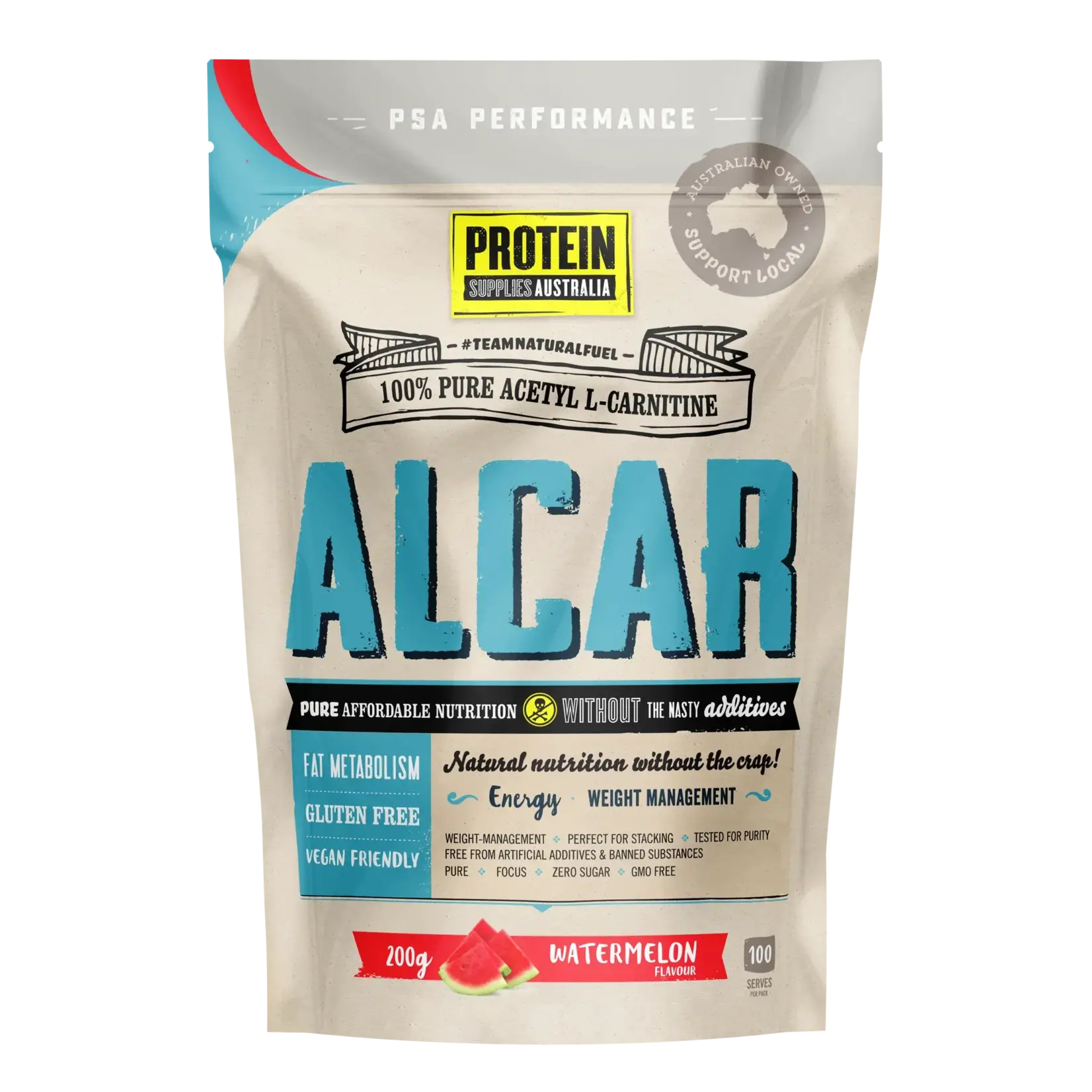 Protein Supplies Australia Protein Supplies Australia Alcar (Acetyl L-Carnitine) Watermelon 200g
