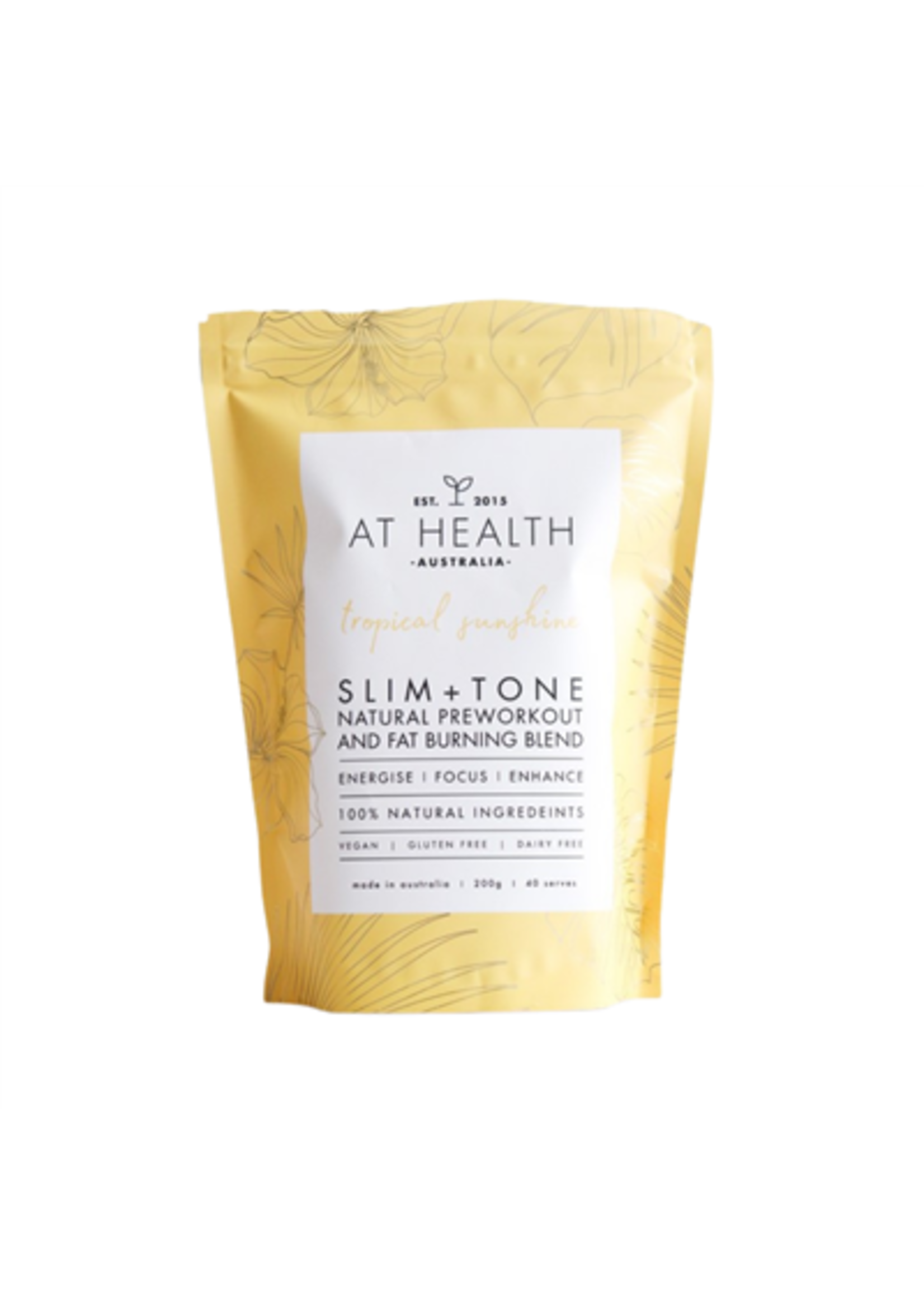 At Health At Health Slim + Tone Preworkout and Fatburner 200g Tropical