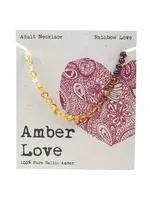 Amber Love Amber Love 100% Baltic Amber Adult Necklace 46cm Rainbow Love