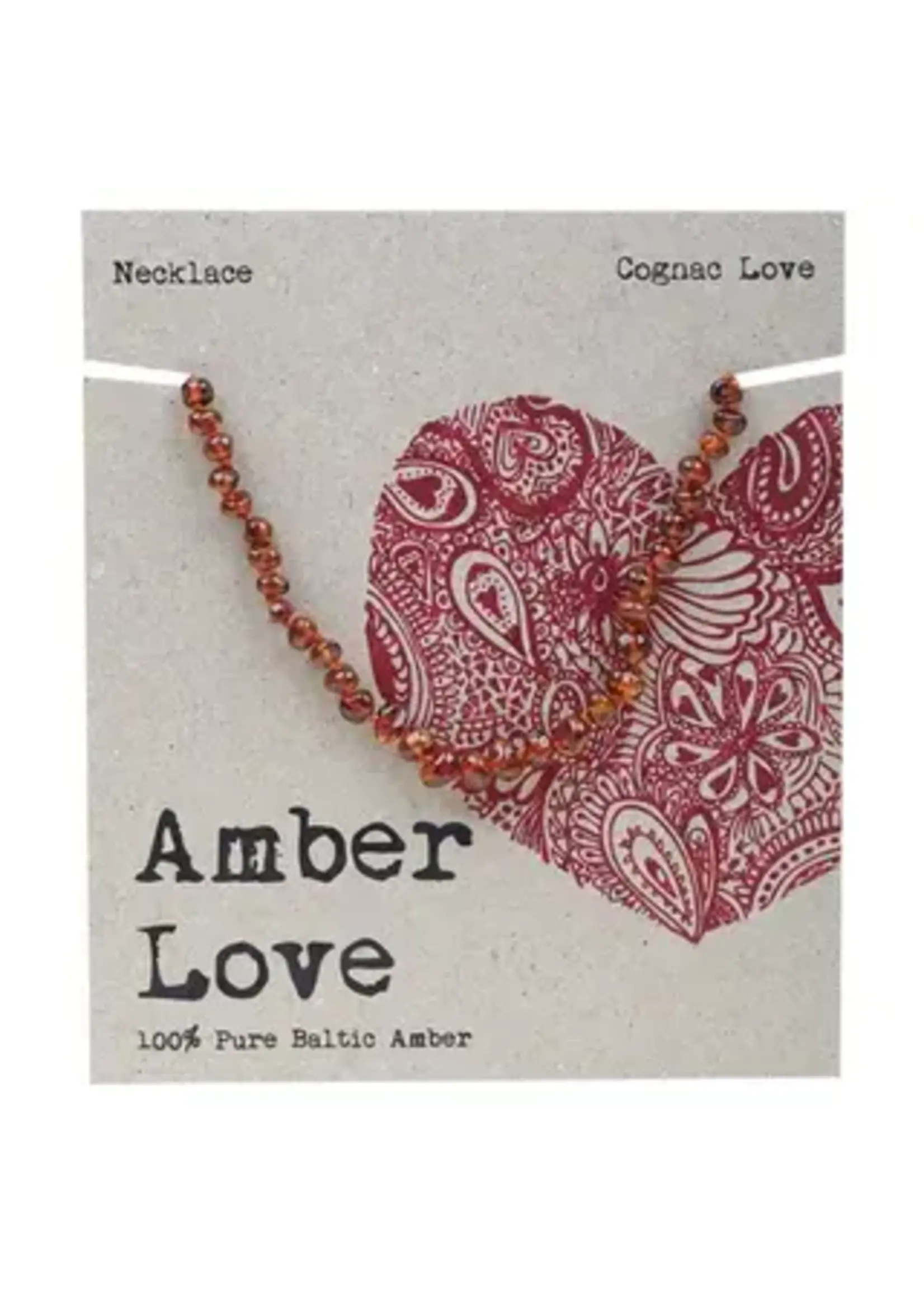 Amber Love Amber Love 100% Baltic Amber Children's Necklace 33cm Cognac