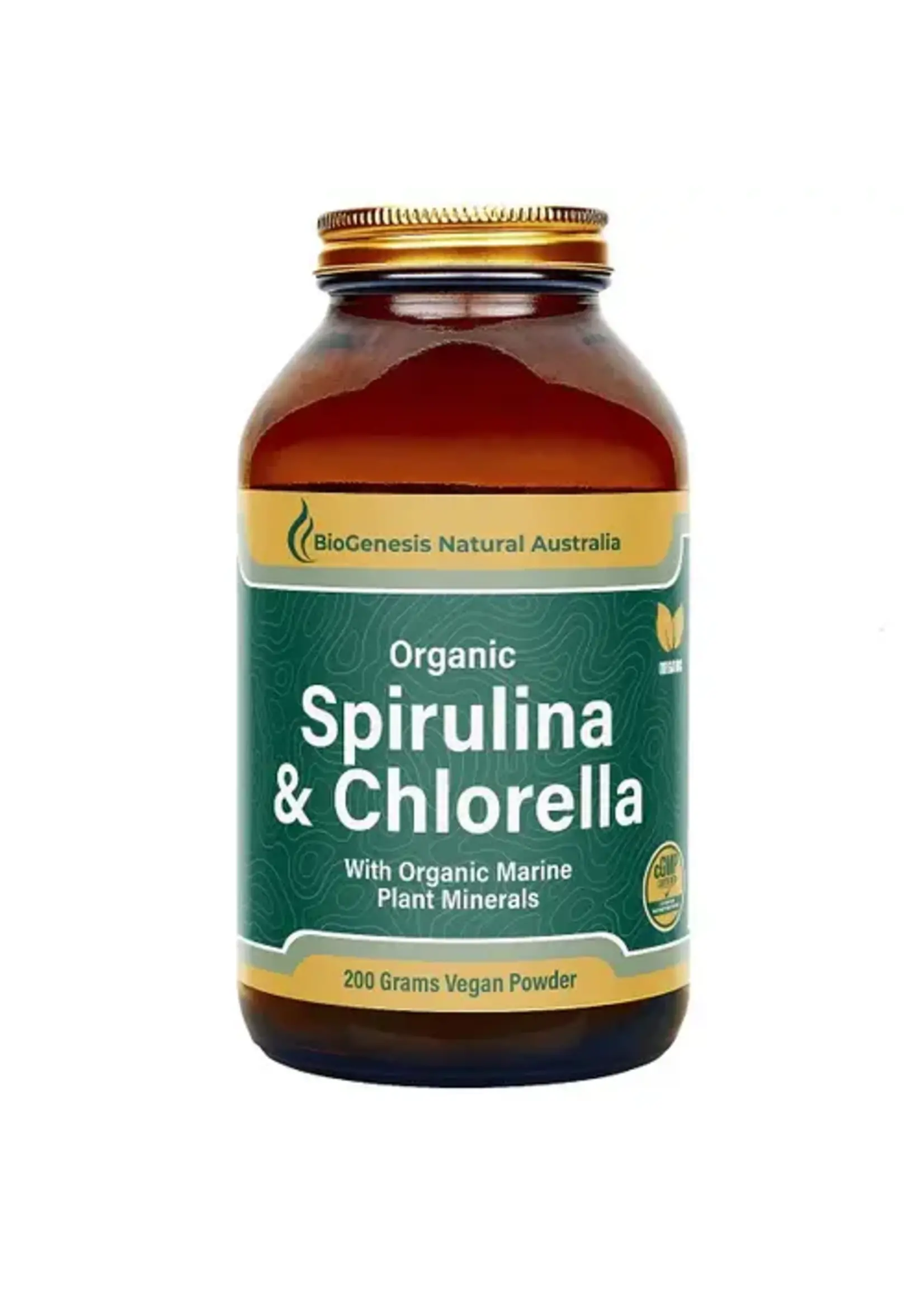 Biogenesis Natural Australia BioGenesis Spirulina & Chlorella 200gms vegan Powder