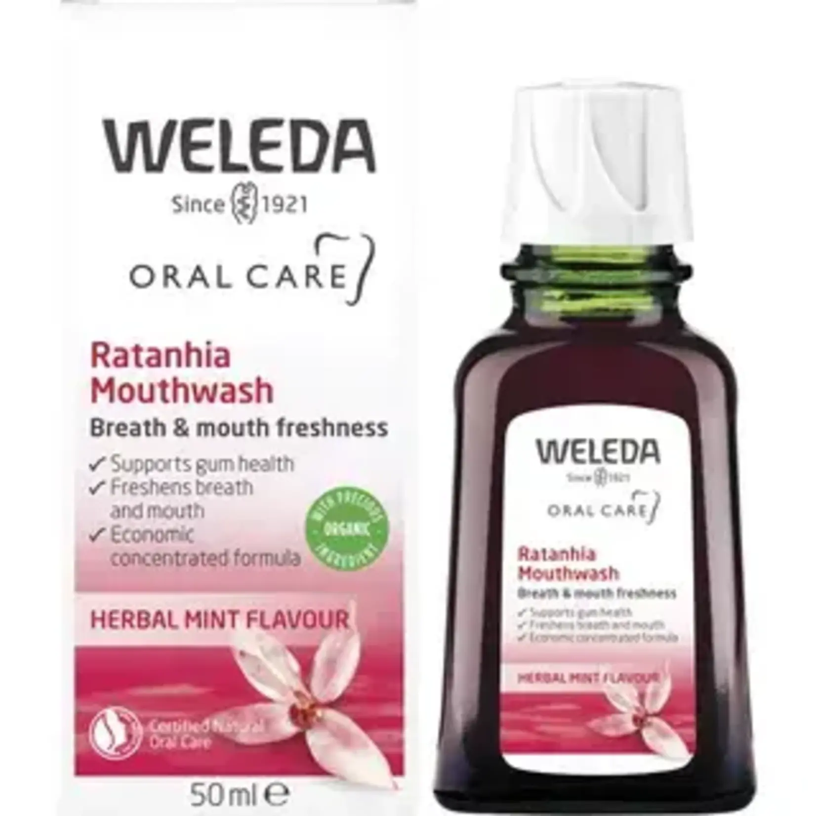 WELEDA Weleda Mouthwash Ratanhia Herbal Mint Flavour 50ml