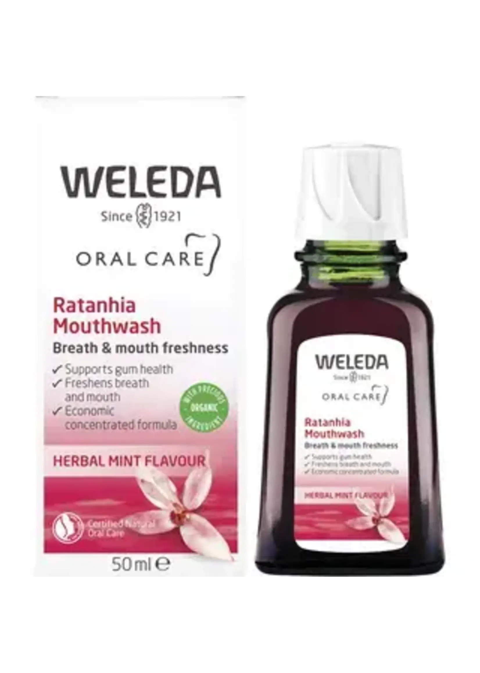 WELEDA Weleda Mouthwash Ratanhia Herbal Mint Flavour 50ml