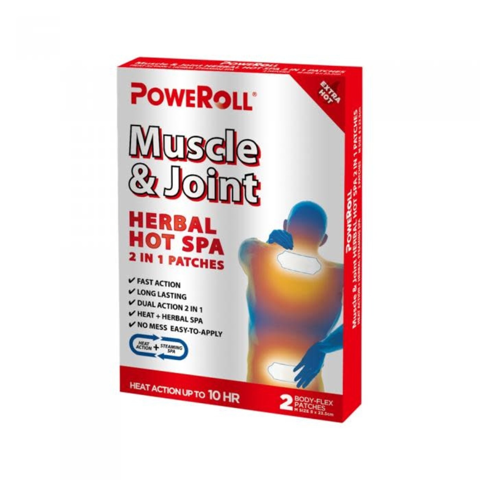 PowerRoll PowerRoll Muscle & Joint Herbal Hot Spa Patches 2 pack