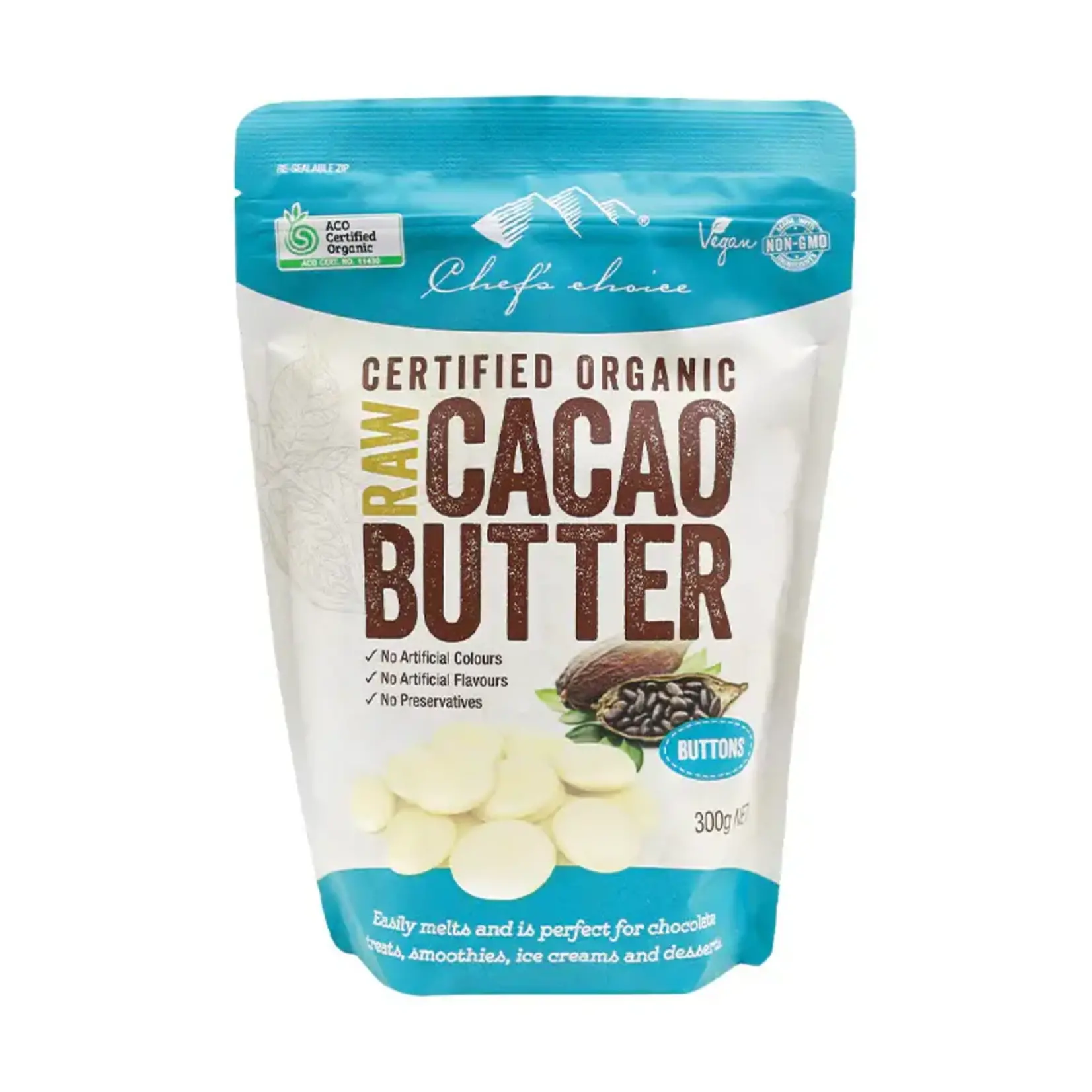 Chefs Choice Chefs Choice Organic Raw Cacao Butter 300g