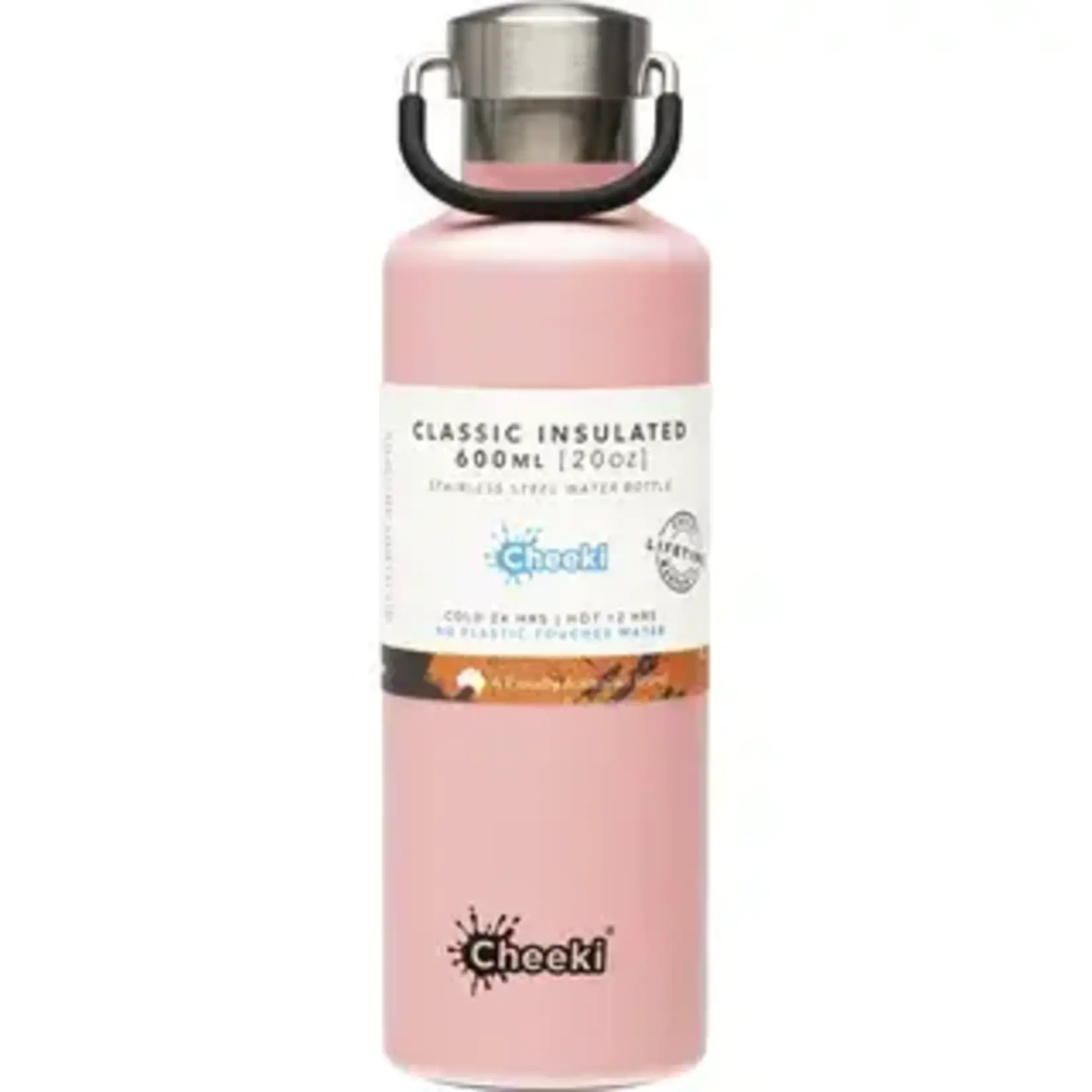 Cheeki Cheeki  Insulated  Drink Bottle 600ml Pink