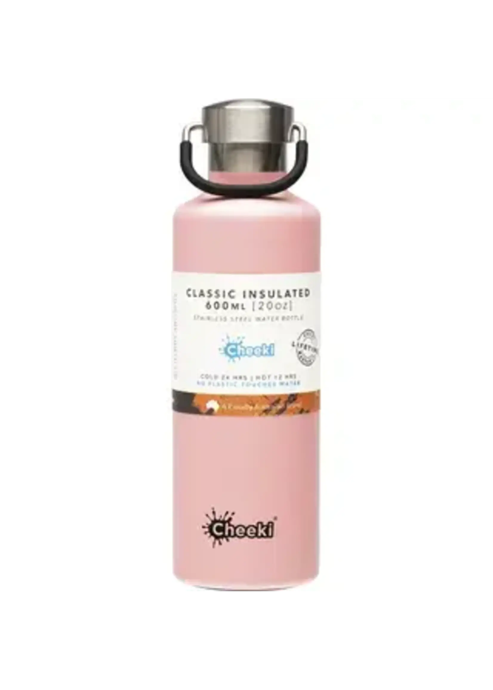 Cheeki Cheeki  Insulated  Drink Bottle 600ml Pink