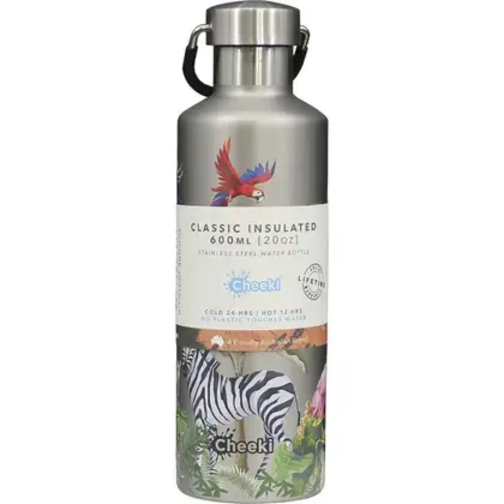 Cheeki Cheeki Insulated Drink Bottle. 600ml 3D Jungle