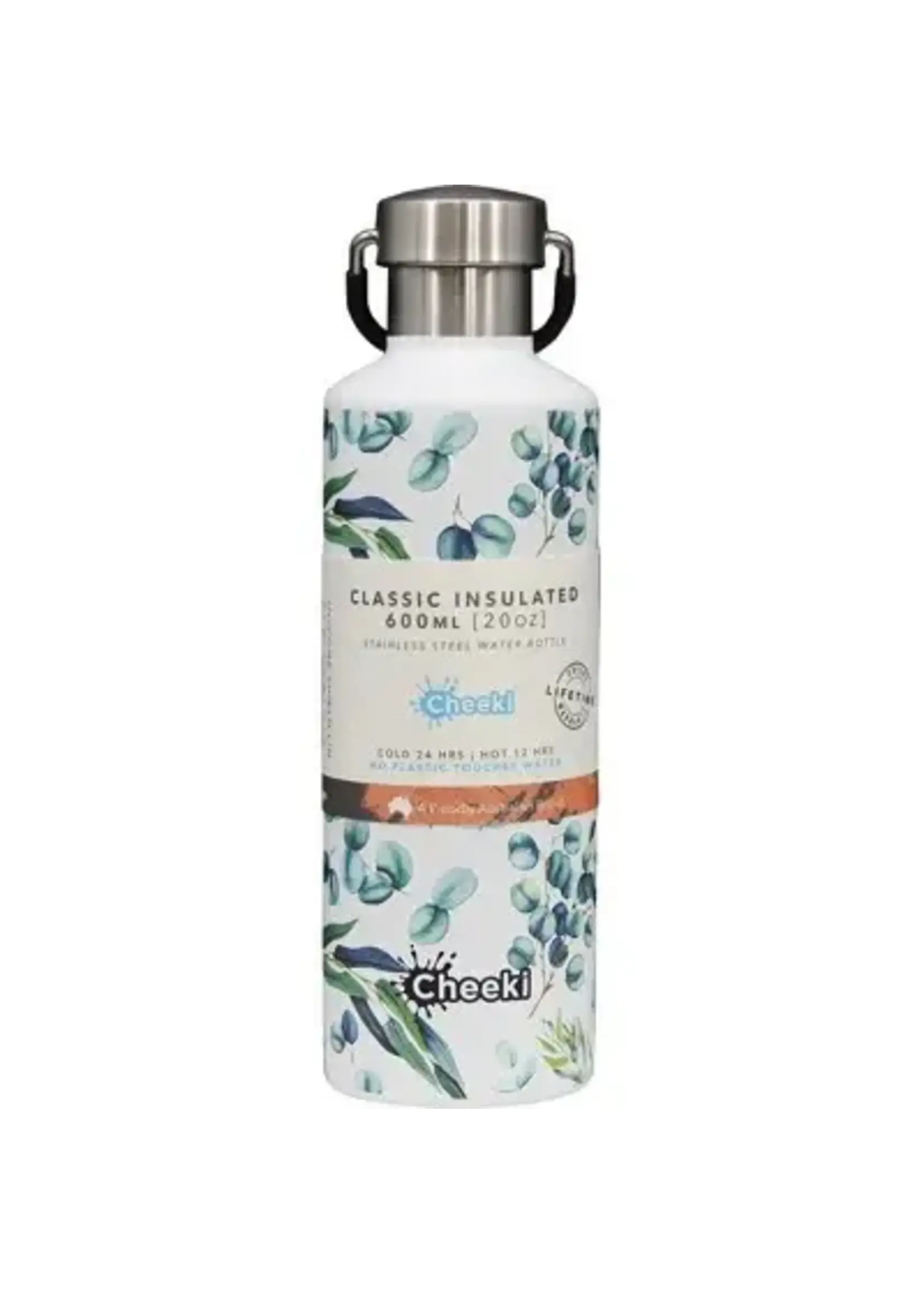 Cheeki Cheeki Stainless Steel Bottle Insulated 600ml 3D Watercolour