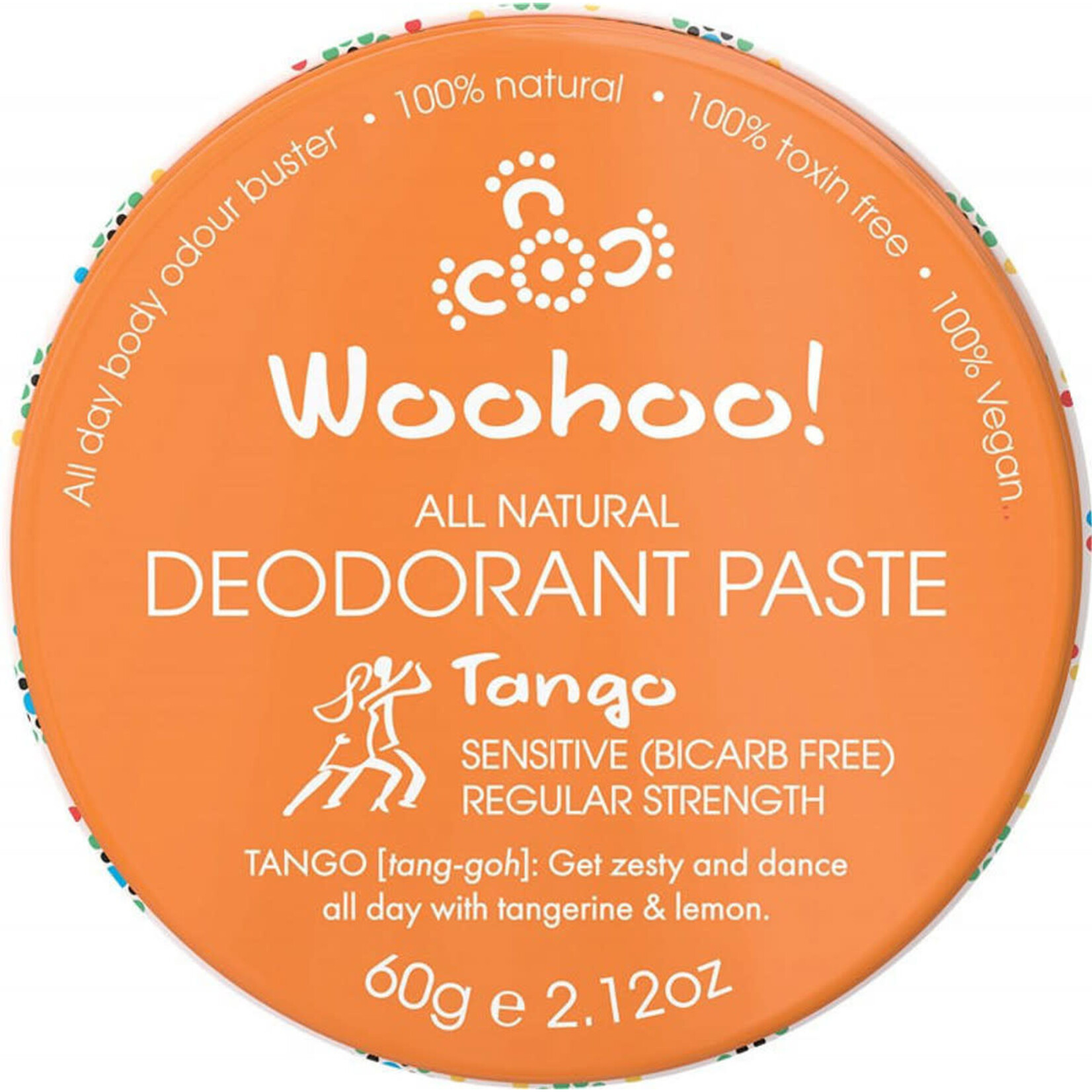 Woohoo Woohoo Deodorant Paste 60g Tango ( Sensitive - Bicarb Free)