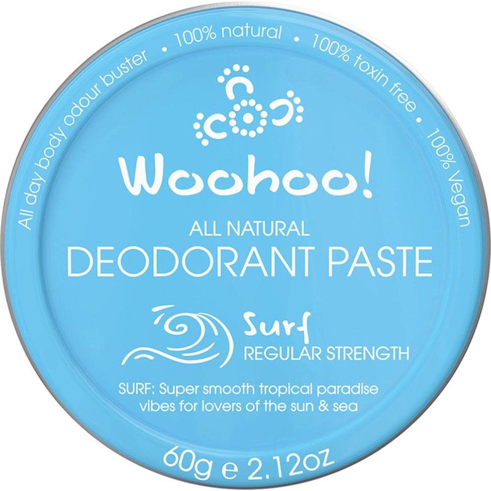 Woohoo Woohoo Deodorant Paste 60g Surf (Regular Strength)