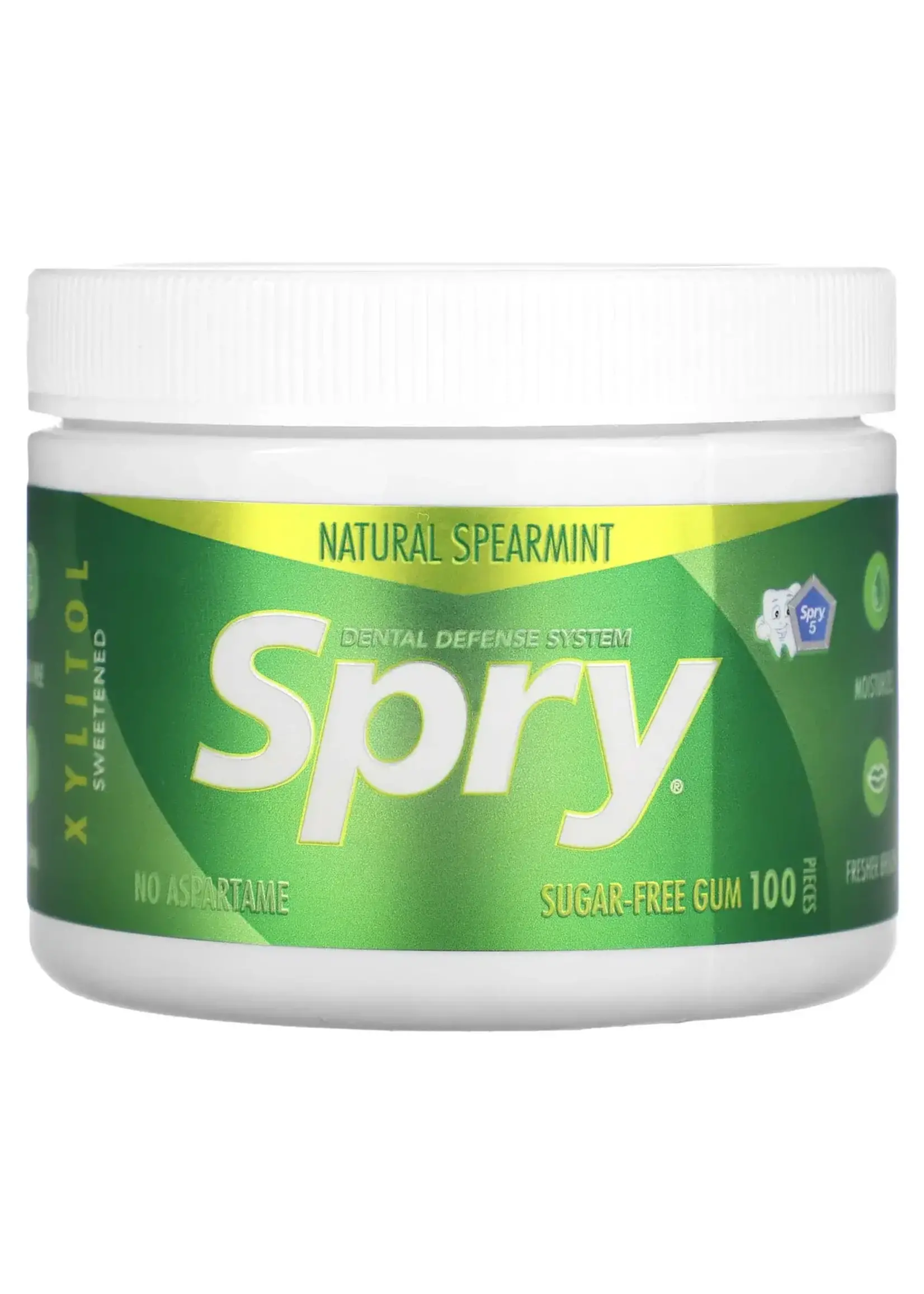 Spry Spry Xylitol Chewing Gum Spearmint 100 pieces