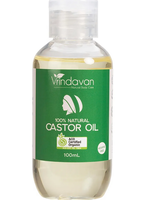 VRINDAVAN Vrindavan Organic Castor Oil 100% Natural 100ml ( Plastic Bottle Green Label)