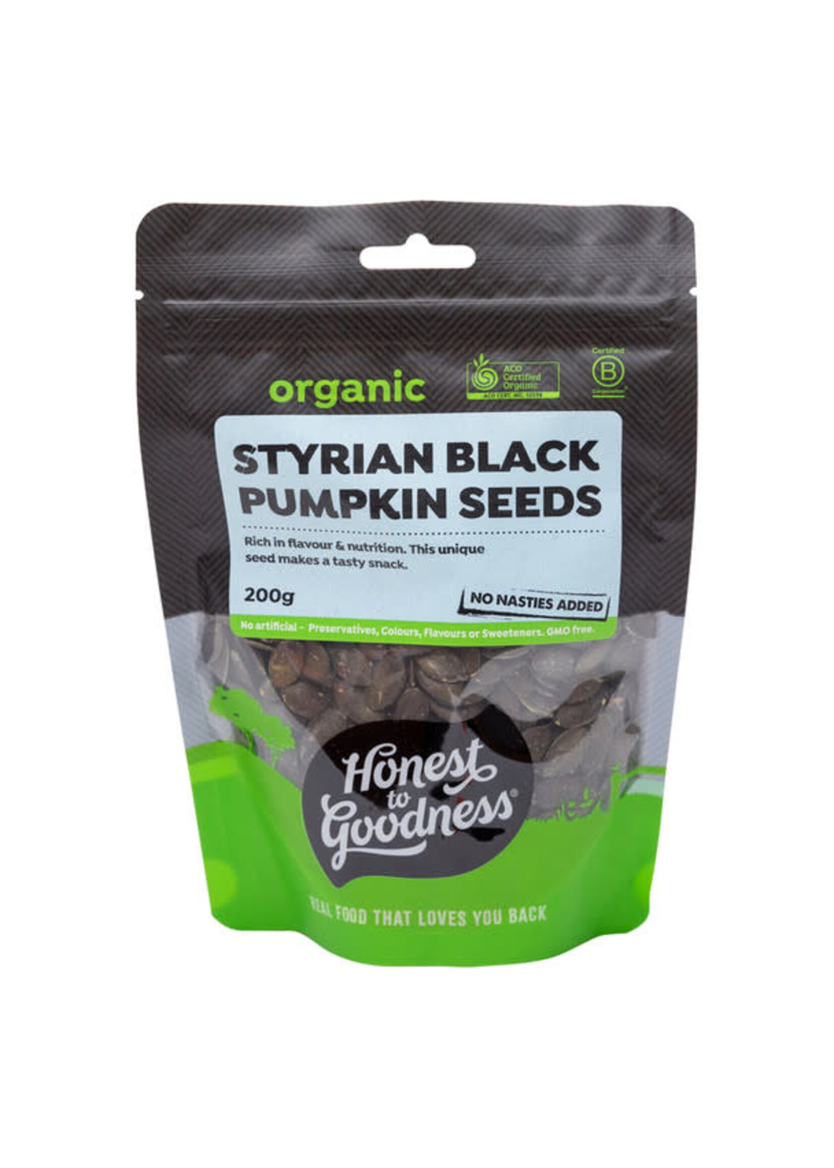 Honest To Goodness Honest to Goodness Organic Styrian Black Pumpkin Seeds 200g
