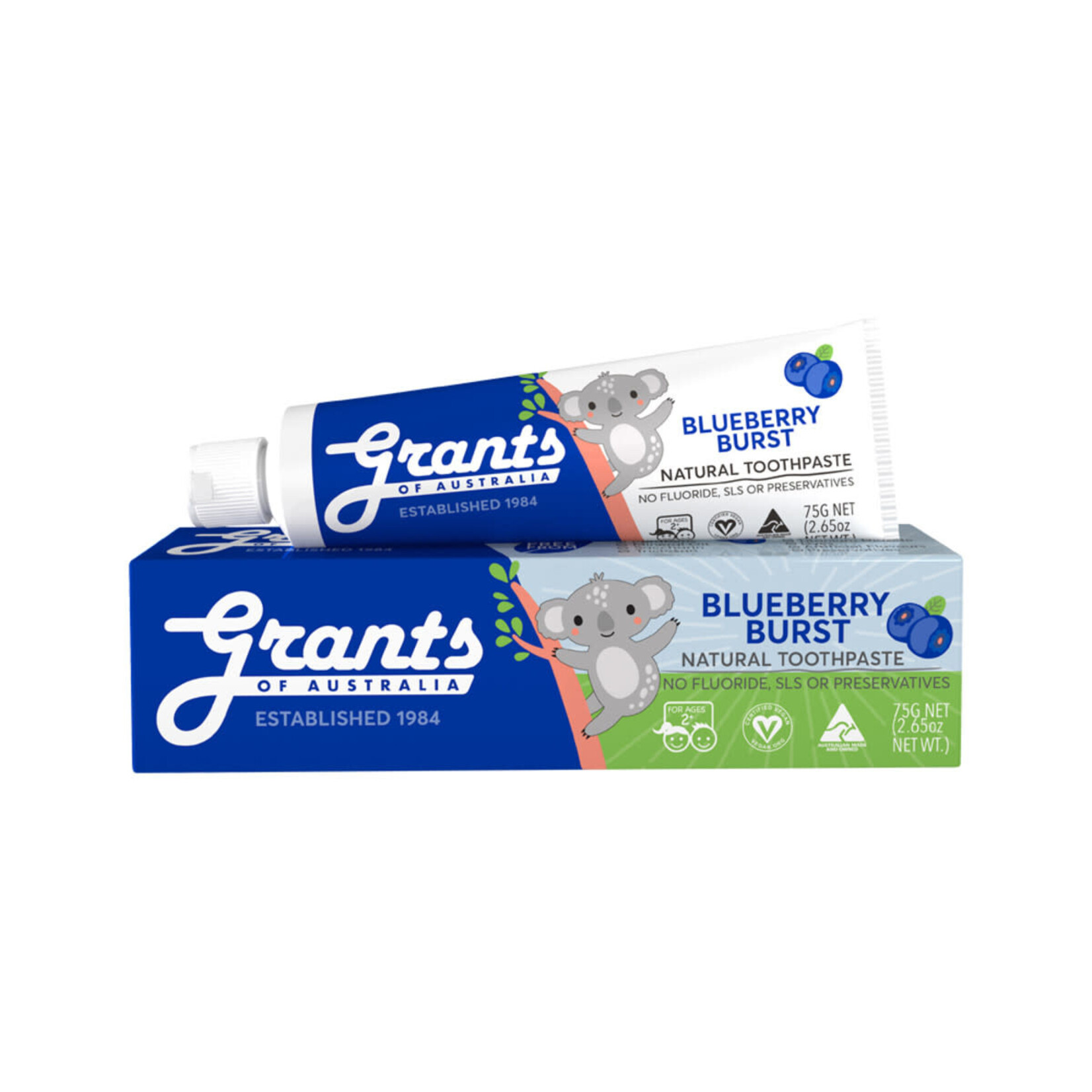 Grant's Grants Natural Toothpaste Kids 75g Blueberry Burst