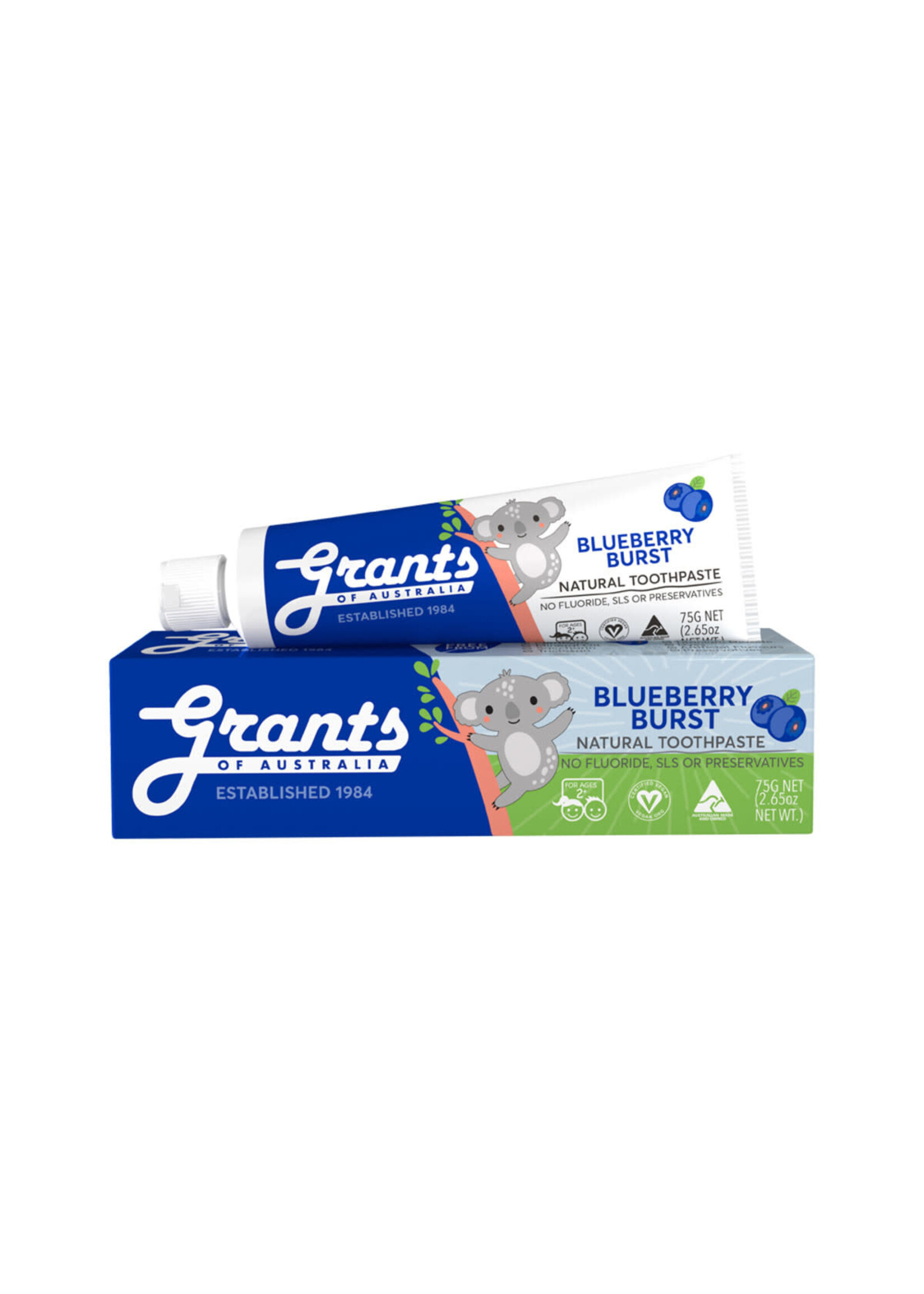 Grant's Grants Natural Toothpaste Kids 75g Blueberry Burst