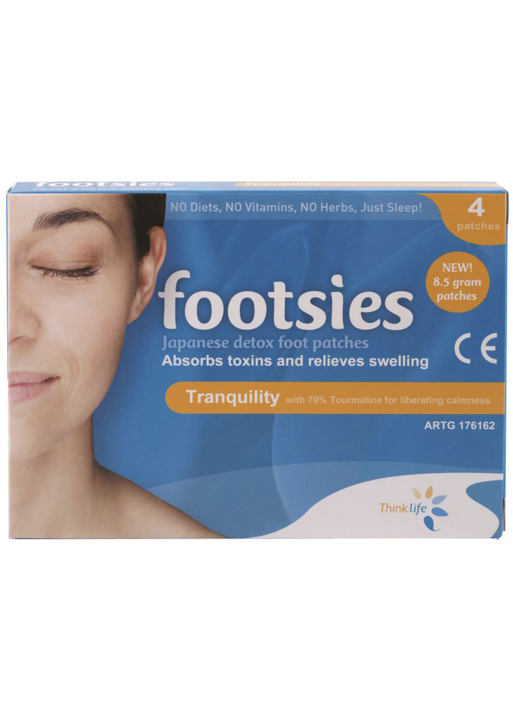 Think Life Think Life Footsies Japanese Detox Foot Patches Tranquility 4 patch pack