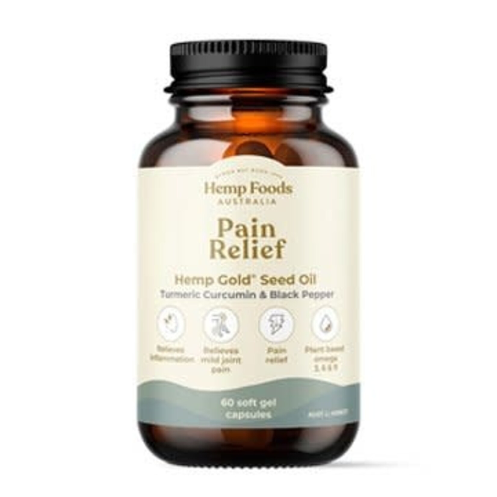Hemp Foods Australia ( Essential Hemp) Hemp Foods Australia Pain Relief W/Hemp Gold Seed oil 60caps