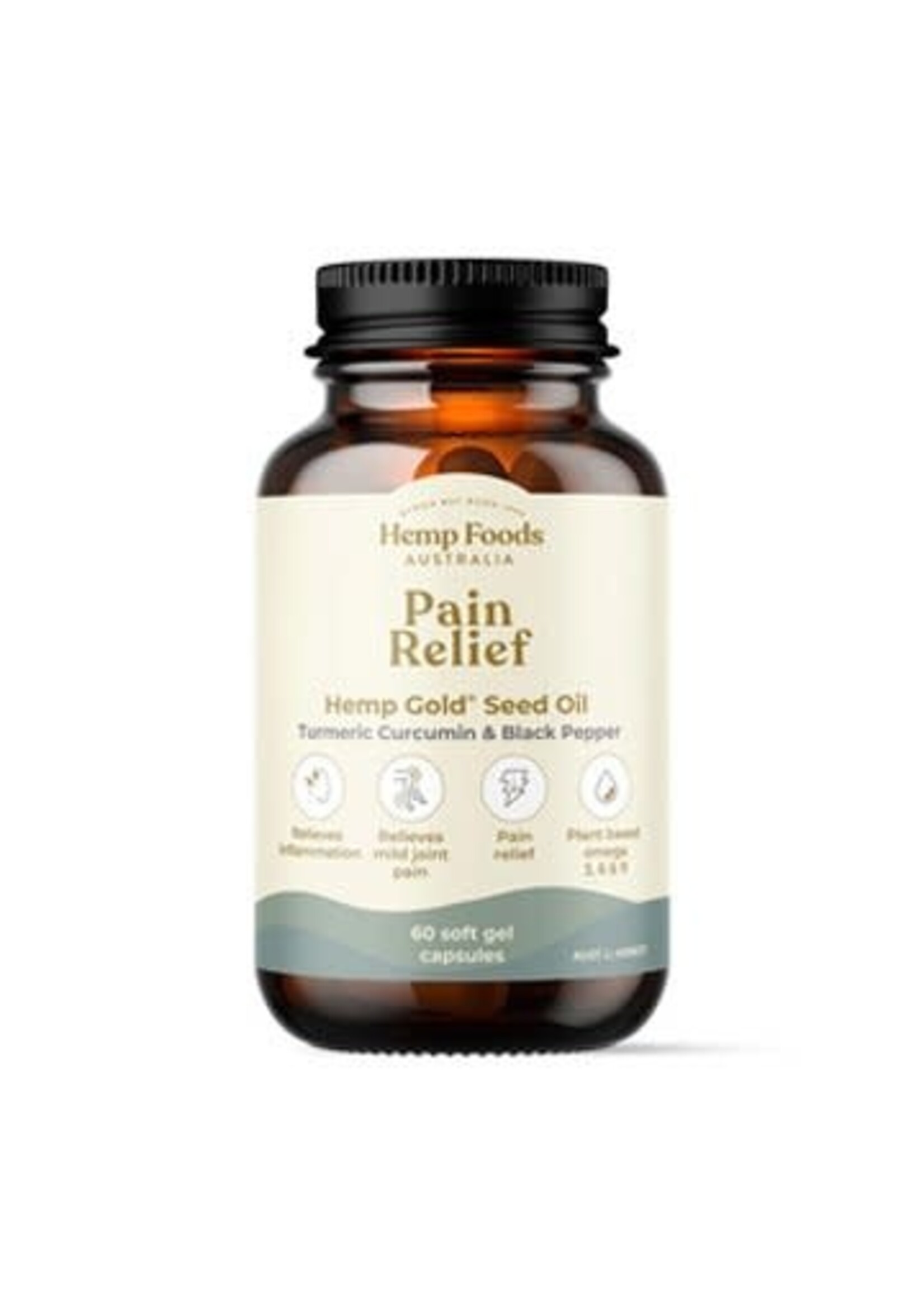 Hemp Foods Australia ( Essential Hemp) Hemp Foods Australia Pain Relief W/Hemp Gold Seed oil 60caps