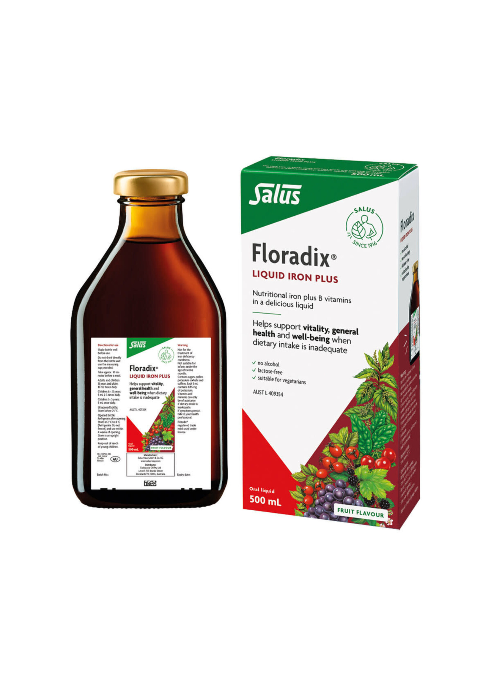 Nature's Synergy Floradix Formula Liquid  Herbal Iron Extract 500ml