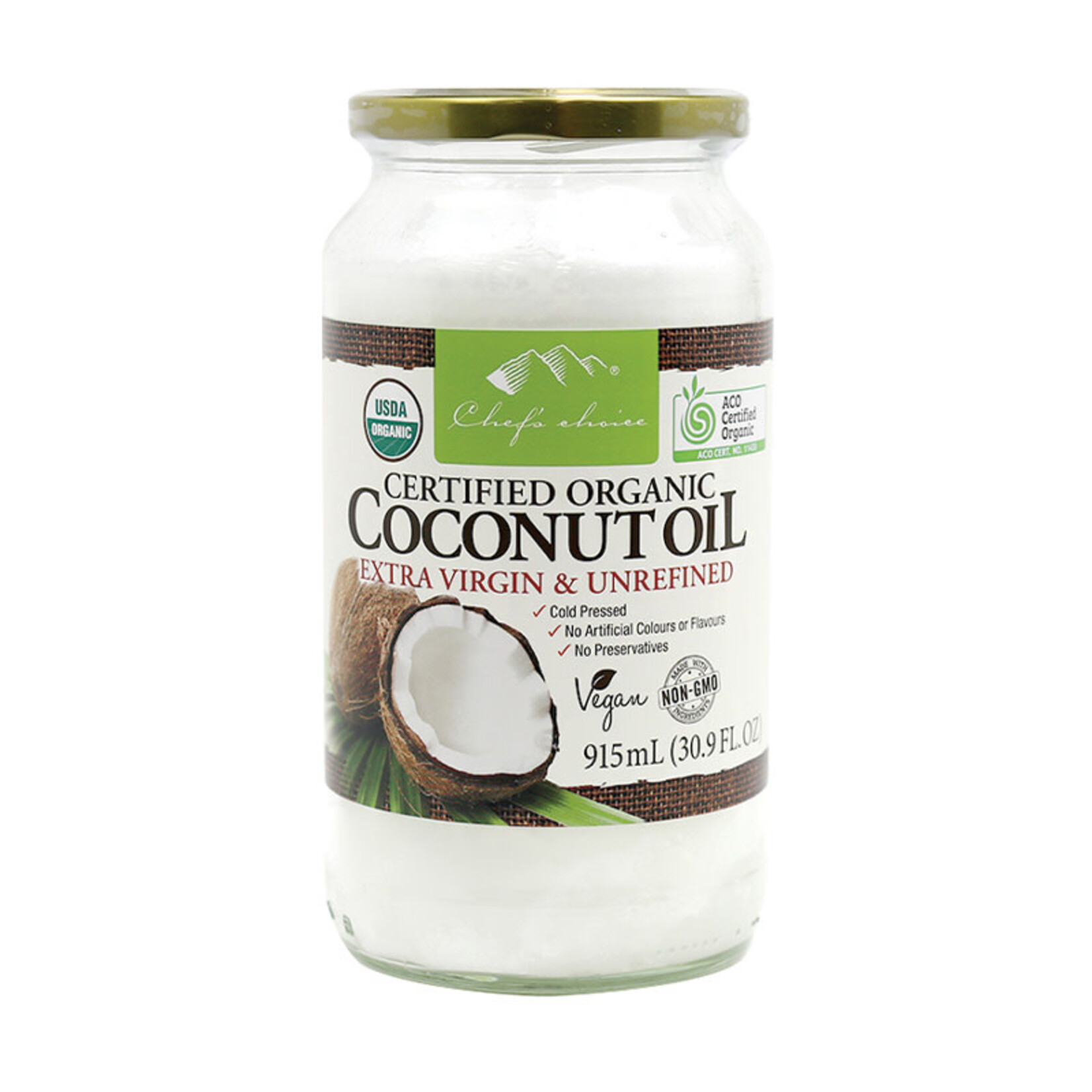 Chefs Choice Chefs Choice Organic Coconut Oil Extra Virgin Unrefined 915ml