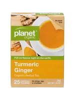 Planet Organic Planet Organic Herbal Tea Bags 25 Turmeric & Ginger