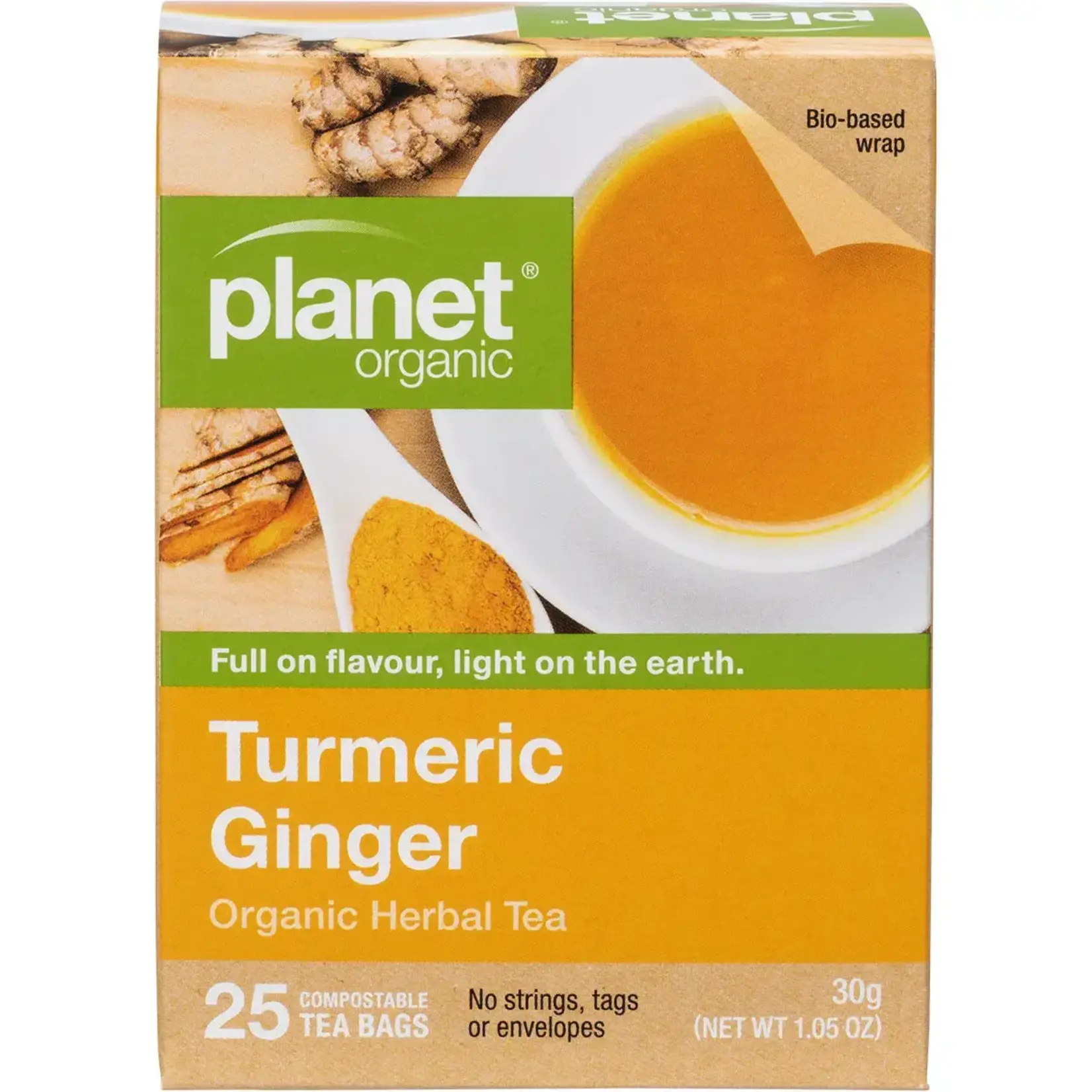 Planet Organic Planet Organic Herbal Tea Bags 25 Turmeric & Ginger