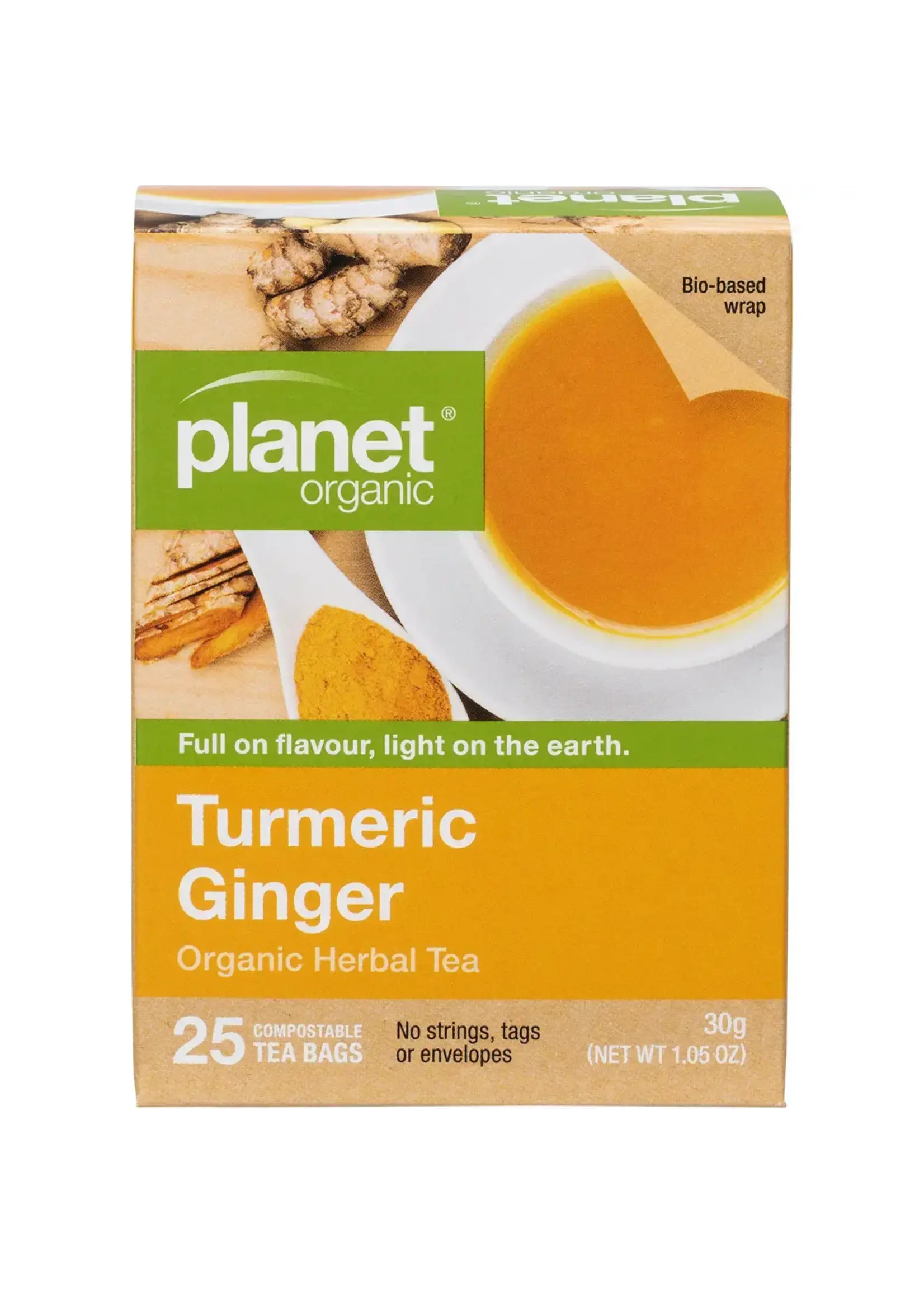 Planet Organic Planet Organic Herbal Tea Bags 25 Turmeric & Ginger