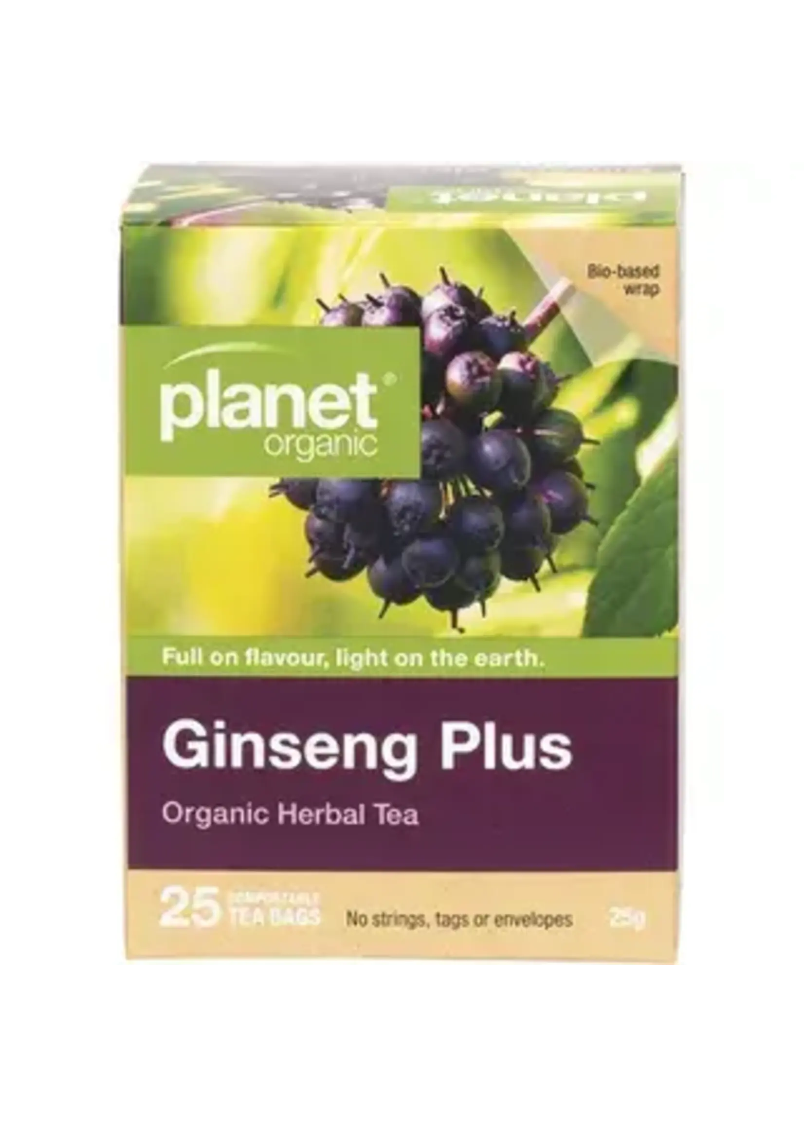 Planet Organic Planet Organic Herbal Tea Bags 25 Ginseng Plus