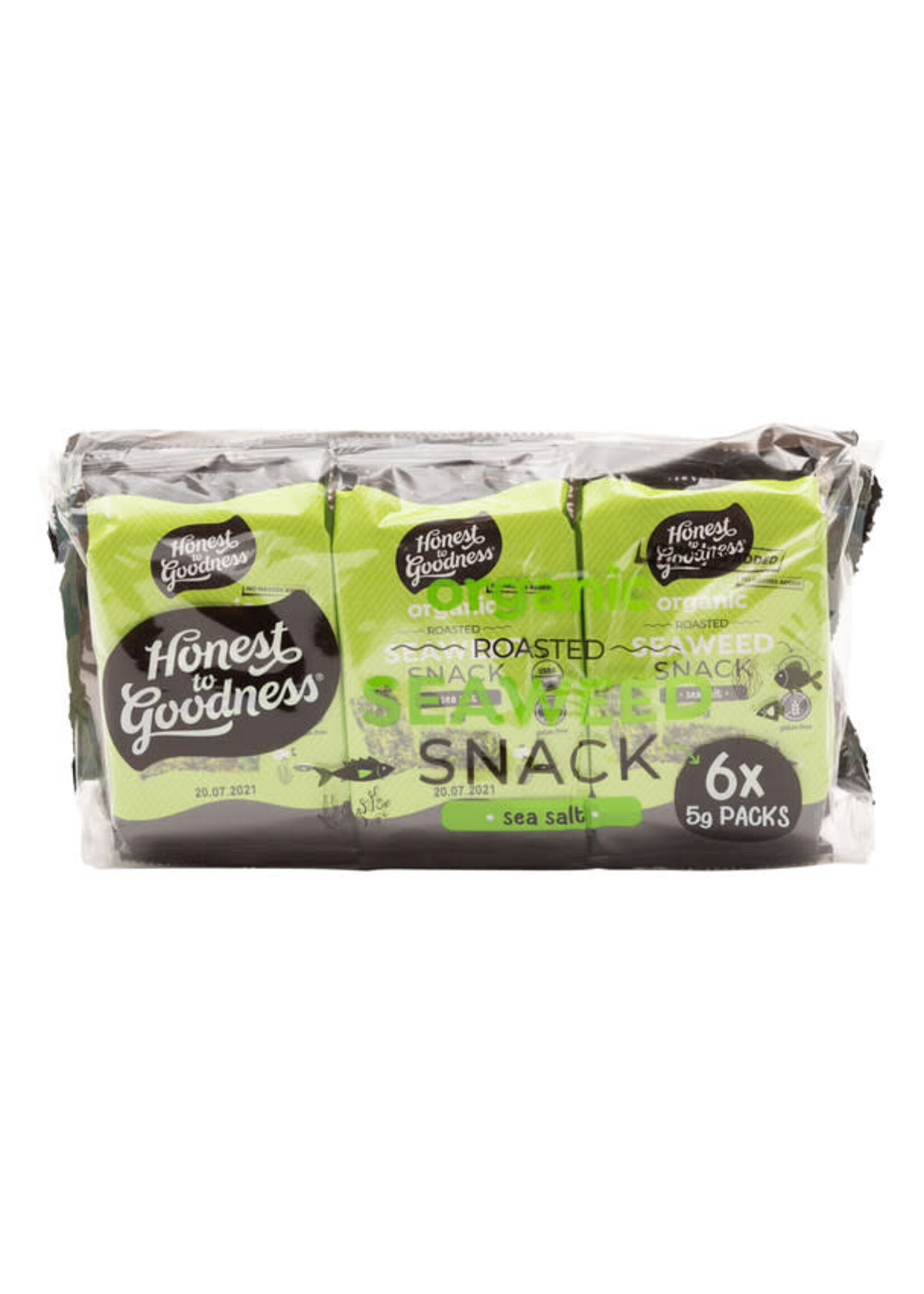 Honest To Goodness Honest to Goodness Organic Seaweed Snack 5 g x 6 Sea Salt