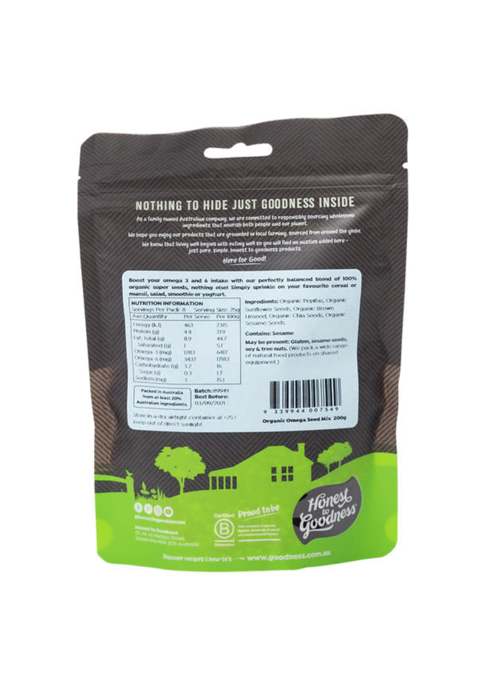 Honest To Goodness Honest to Goodness  Organic Omega Seed Mix 200g