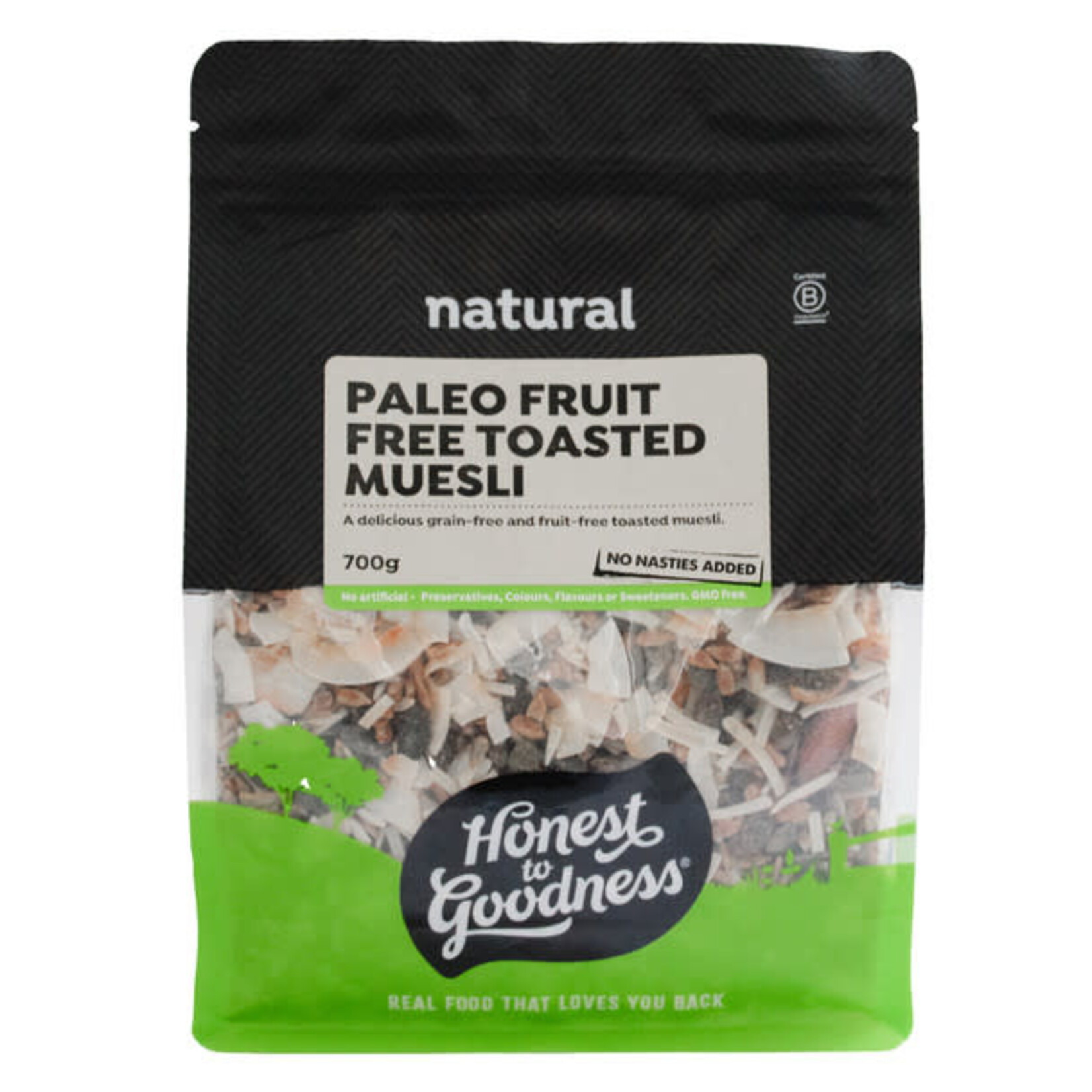 Honest To Goodness Honest to Goodness Paleo Fruit Free Toasted Muesli 700g