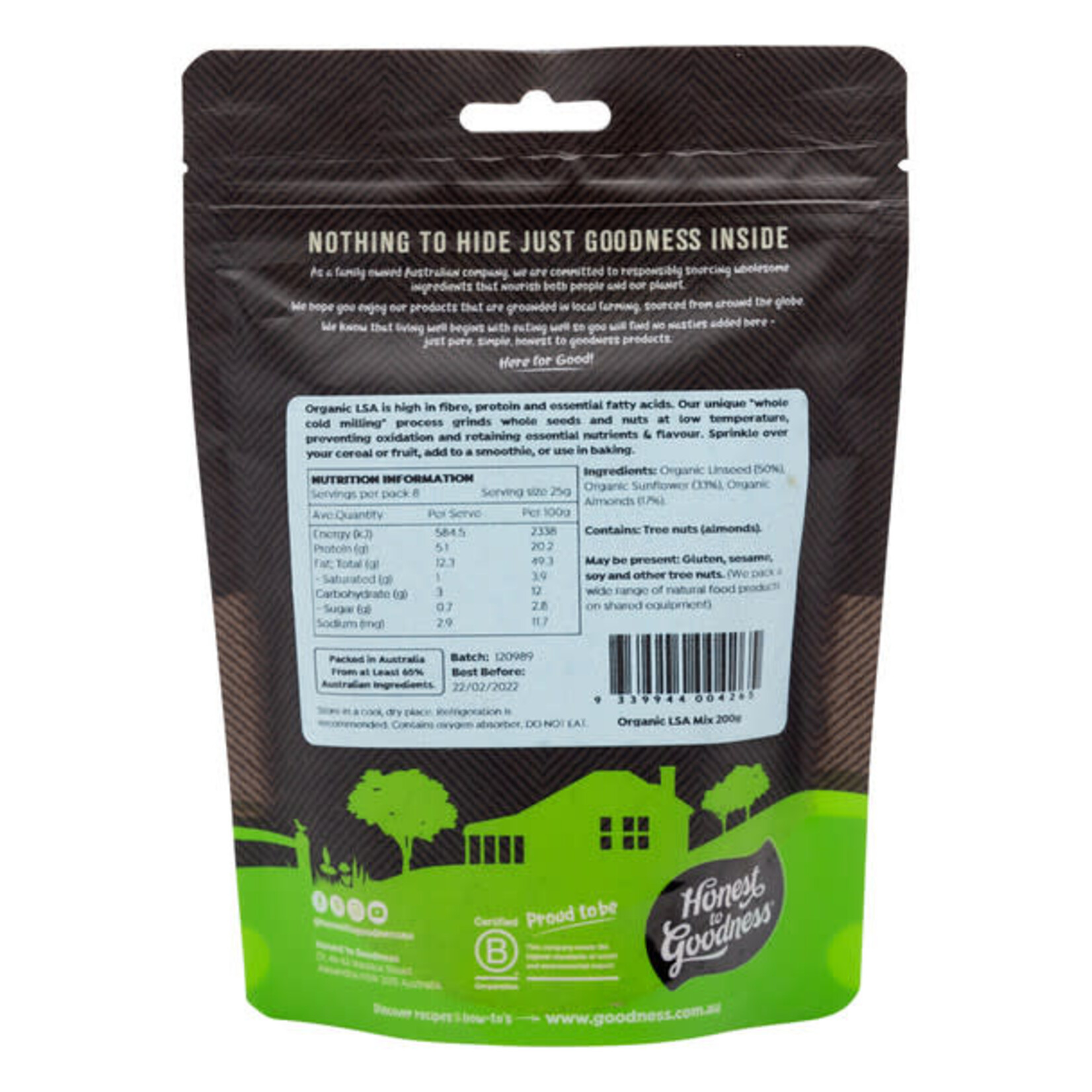 Honest To Goodness Honest to Goodness Organic LSA Mix 200g